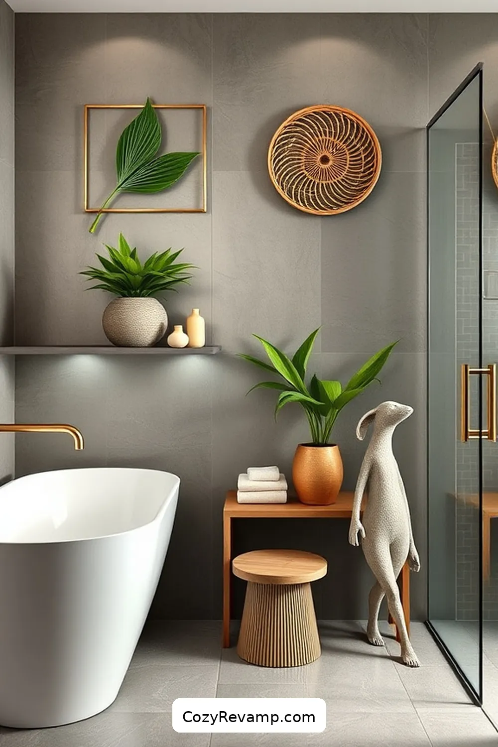17 Ways to Use Bamboo Material in Your Mid-Century Modern Bathroom 16 Bamboo Decorative Accents for 17 Ways to Use Bamboo Material in Your Mid-Century Modern Bathroom