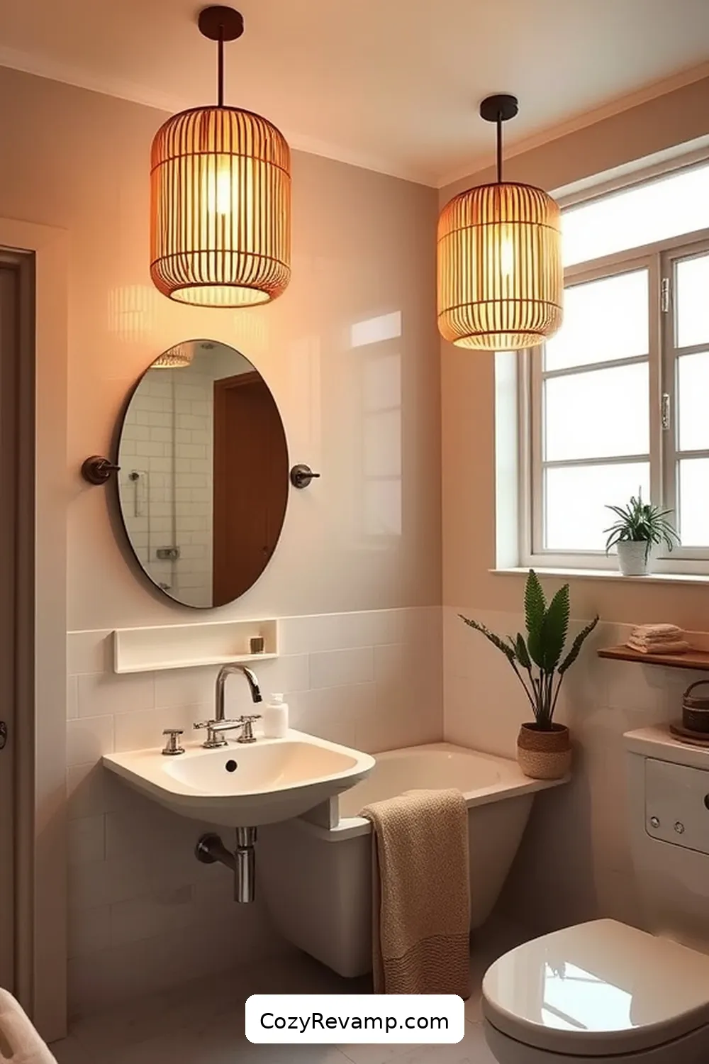 17 Ways to Use Bamboo Material in Your Mid-Century Modern Bathroom 14 Bamboo Lighting Fixtures for 17 Ways to Use Bamboo Material in Your Mid-Century Modern Bathroom