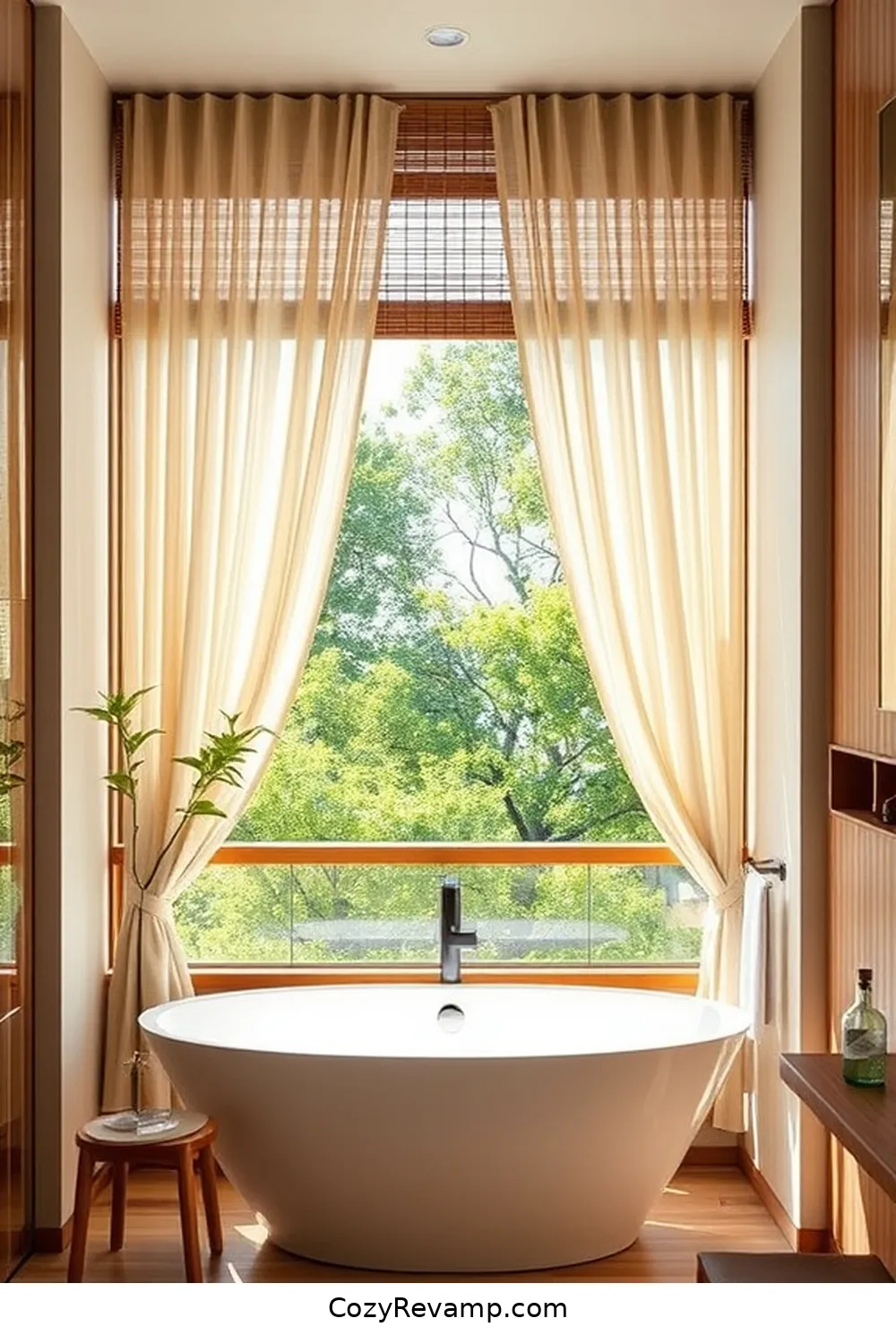 17 Ways to Use Bamboo Material in Your Mid-Century Modern Bathroom 15 Bamboo Window Treatments for 17 Ways to Use Bamboo Material in Your Mid-Century Modern Bathroom