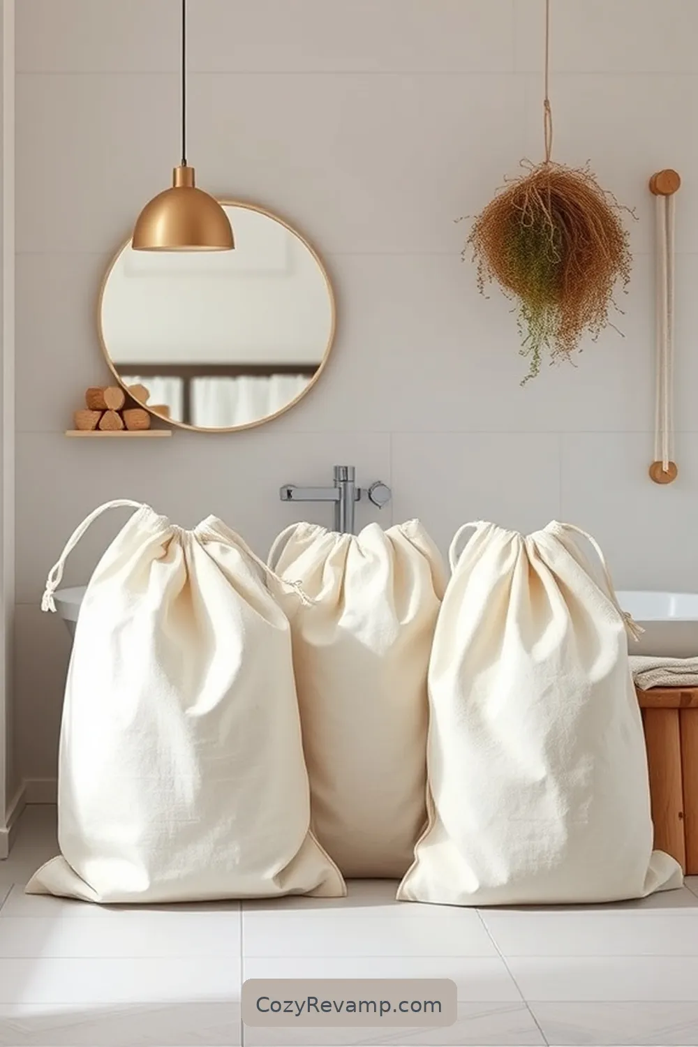 17 Ways to Use Organic Cotton Material in Your Scandinavian Bathroom Decor 14 Eco-Conscious Organic Cotton Laundry Bags for 17 Ways to Use Organic Cotton Material in Your Scandinavian Bathroom Decor