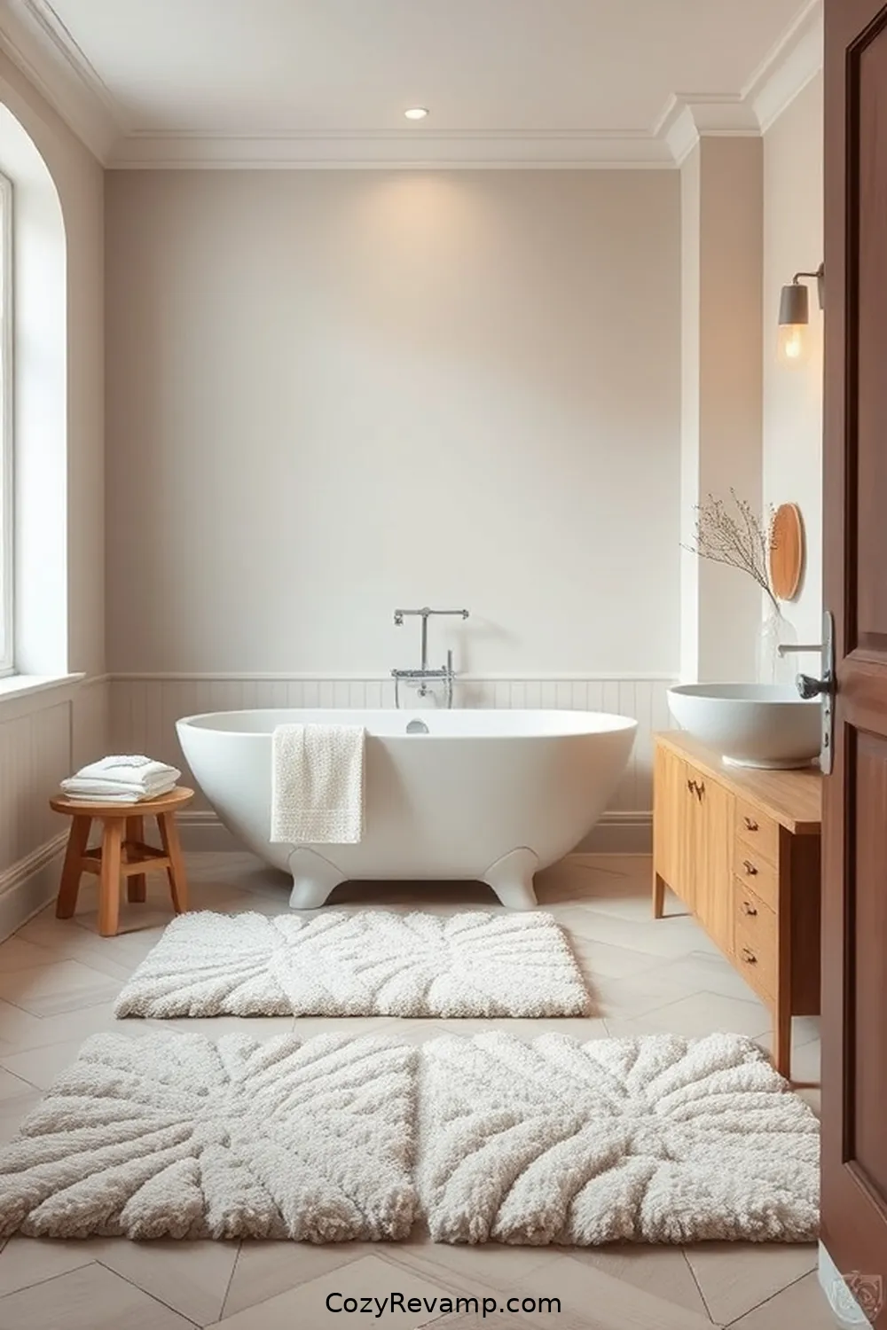 17 Ways to Use Organic Cotton Material in Your Scandinavian Bathroom Decor 4 Eco-Friendly Bath Mats to Enhance Your Space for 17 Ways to Use Organic Cotton Material in Your Scandinavian Bathroom Decor