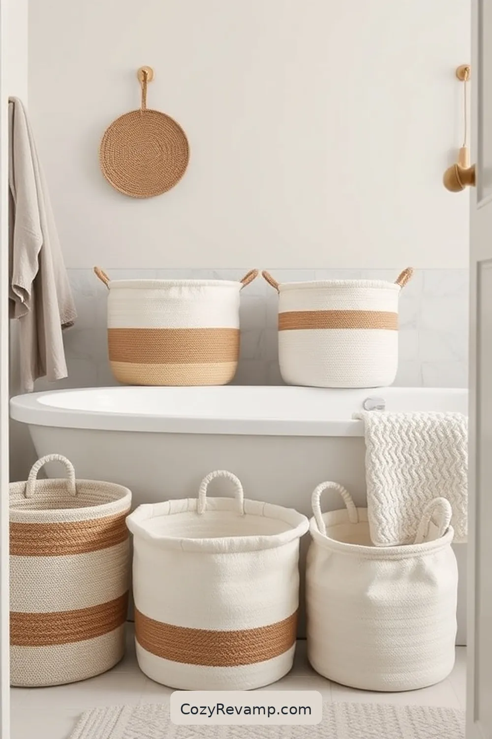 17 Ways to Use Organic Cotton Material in Your Scandinavian Bathroom Decor 5 Organic Cotton Storage Baskets for a Clutter-Free Look for 17 Ways to Use Organic Cotton Material in Your Scandinavian Bathroom Decor