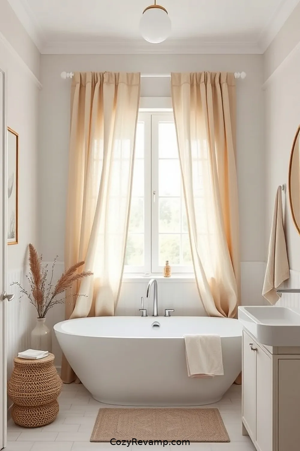 17 Ways to Use Organic Cotton Material in Your Scandinavian Bathroom Decor 13 Organic Cotton Window Treatments for Natural Light Control for 17 Ways to Use Organic Cotton Material in Your Scandinavian Bathroom Decor