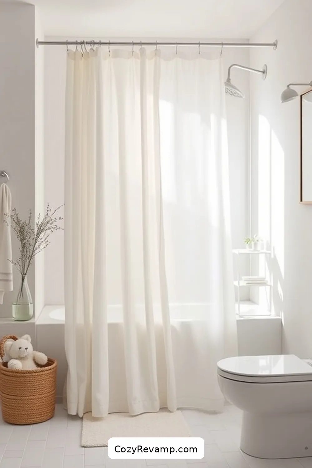 17 Ways to Use Organic Cotton Material in Your Scandinavian Bathroom Decor 3 Stylish Shower Curtains Made From Organic Cotton for 17 Ways to Use Organic Cotton Material in Your Scandinavian Bathroom Decor
