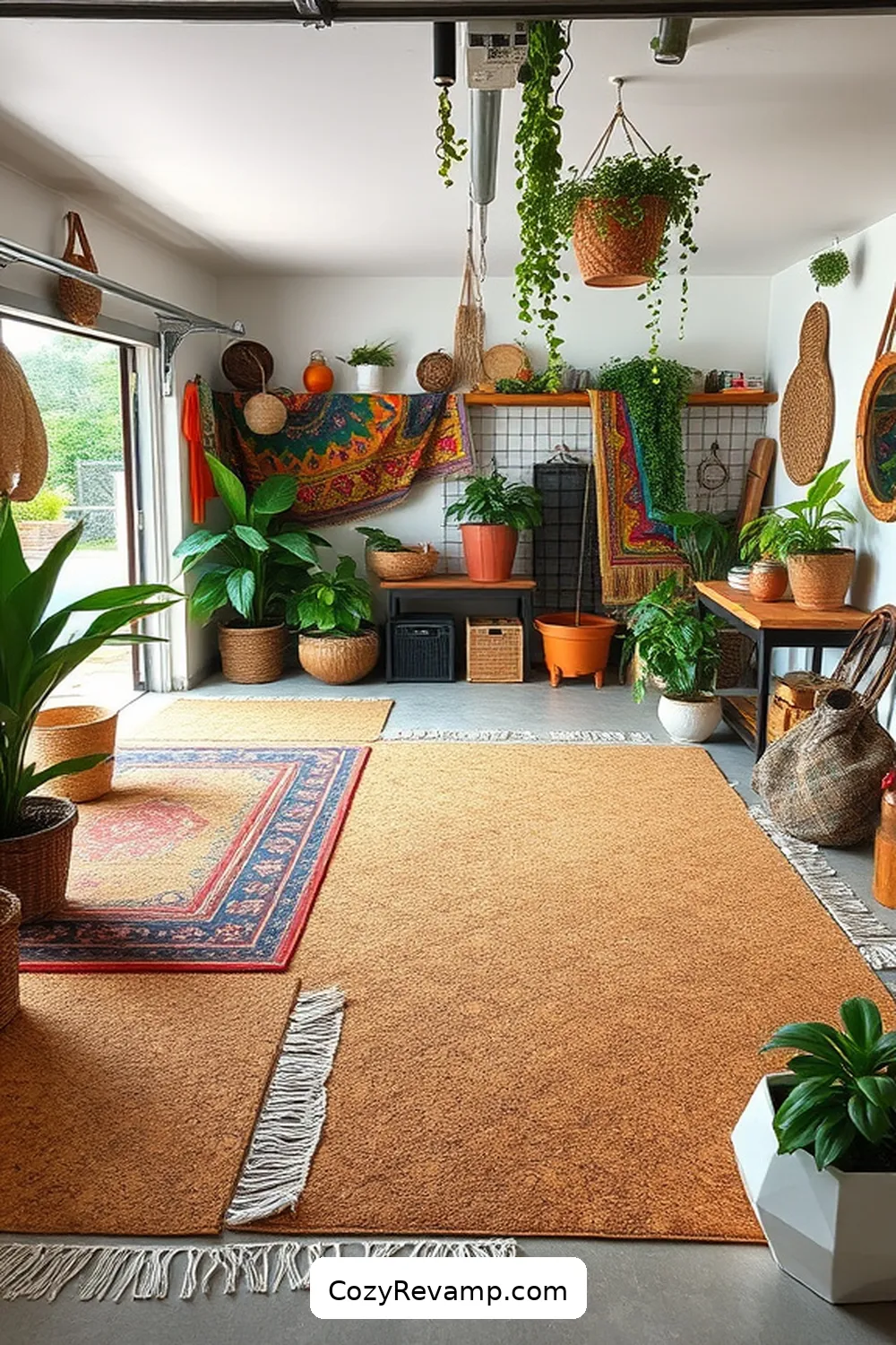 Cork Rugs for Comfort and Style for 18 Creative Ways to Style a Bohemian Garage With Cork Material