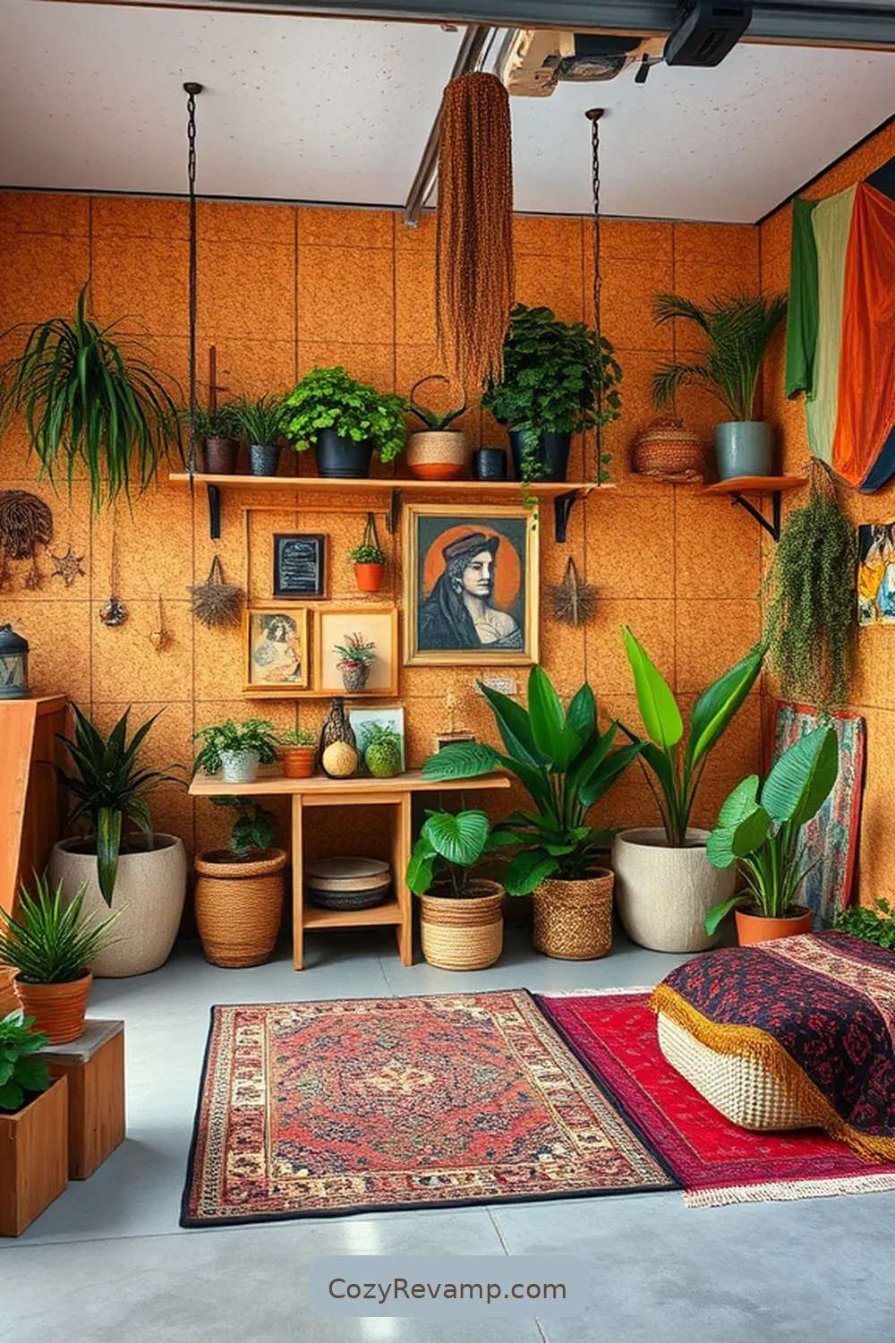 Cork Wall Panels for Textured Accents for 18 Creative Ways to Style a Bohemian Garage With Cork Material