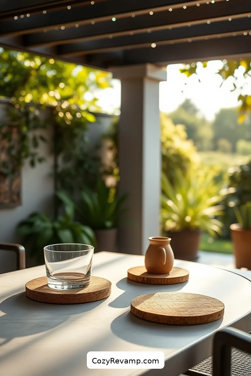 Cork Accessories: Coasters and Trivets for 18 Essential Elements for a Minimalist Outdoor Patio With Cork Material