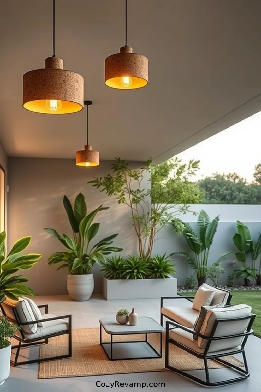 Sustainable Cork Lighting Fixtures for 18 Essential Elements for a Minimalist Outdoor Patio With Cork Material