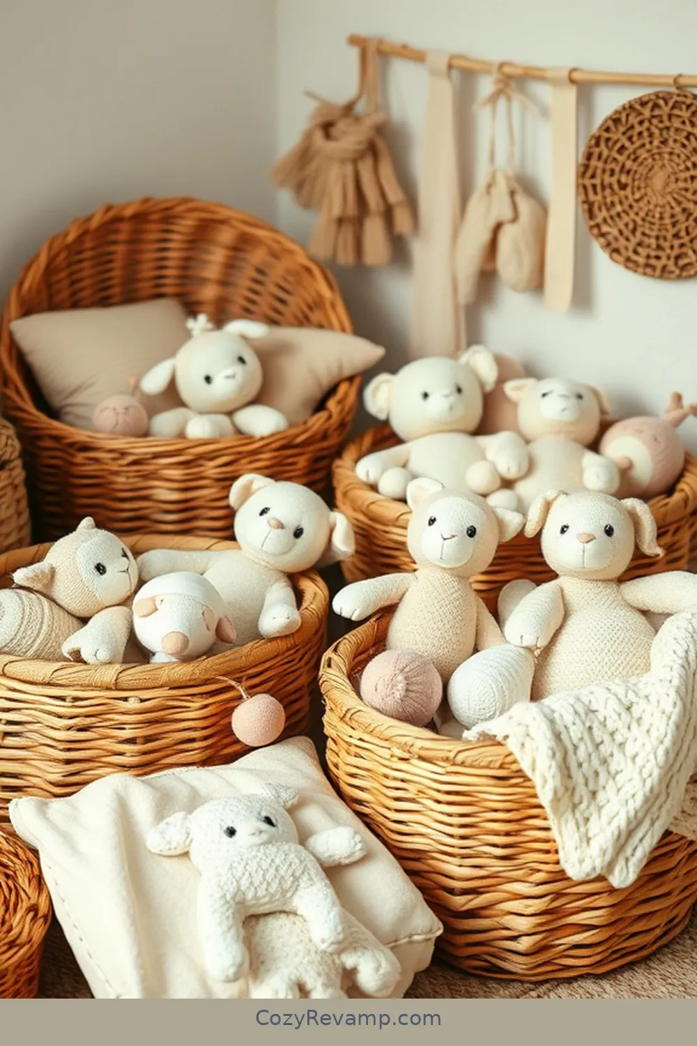 18 Essential Elements of Rustic Nursery Design With Organic Cotton Materials 8 Woven Baskets for Storage for 18 Essential Elements of Rustic Nursery Design With Organic Cotton Materials