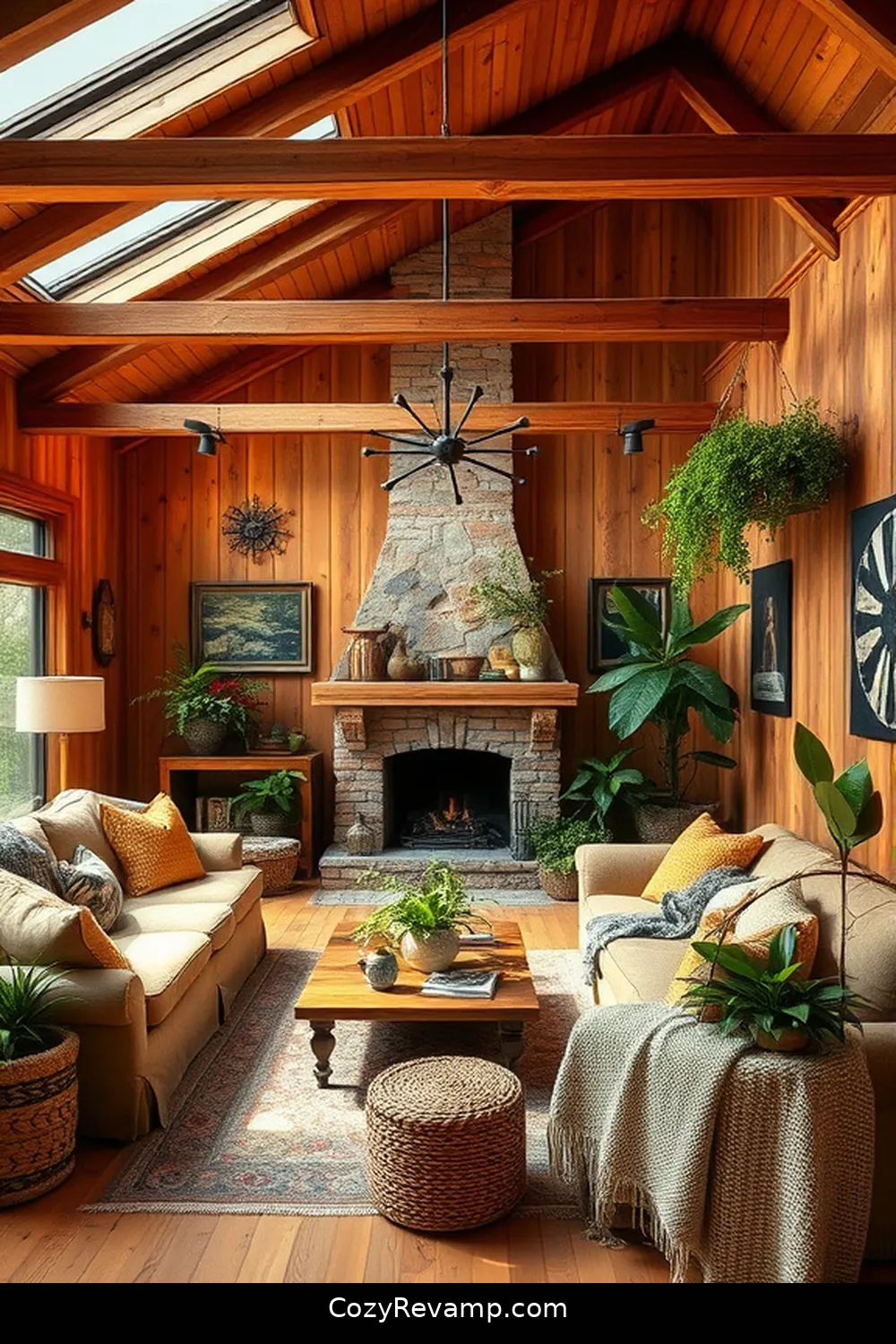 18 Essential Materials for Rustic Living Rooms With Solar-Powered Lights 4 Exposed Beams for 18 Essential Materials for Rustic Living Rooms With Solar-Powered Lights