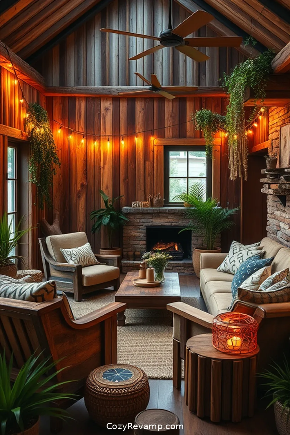 18 Essential Materials for Rustic Living Rooms With Solar-Powered Lights 2 Reclaimed Wood for 18 Essential Materials for Rustic Living Rooms With Solar-Powered Lights