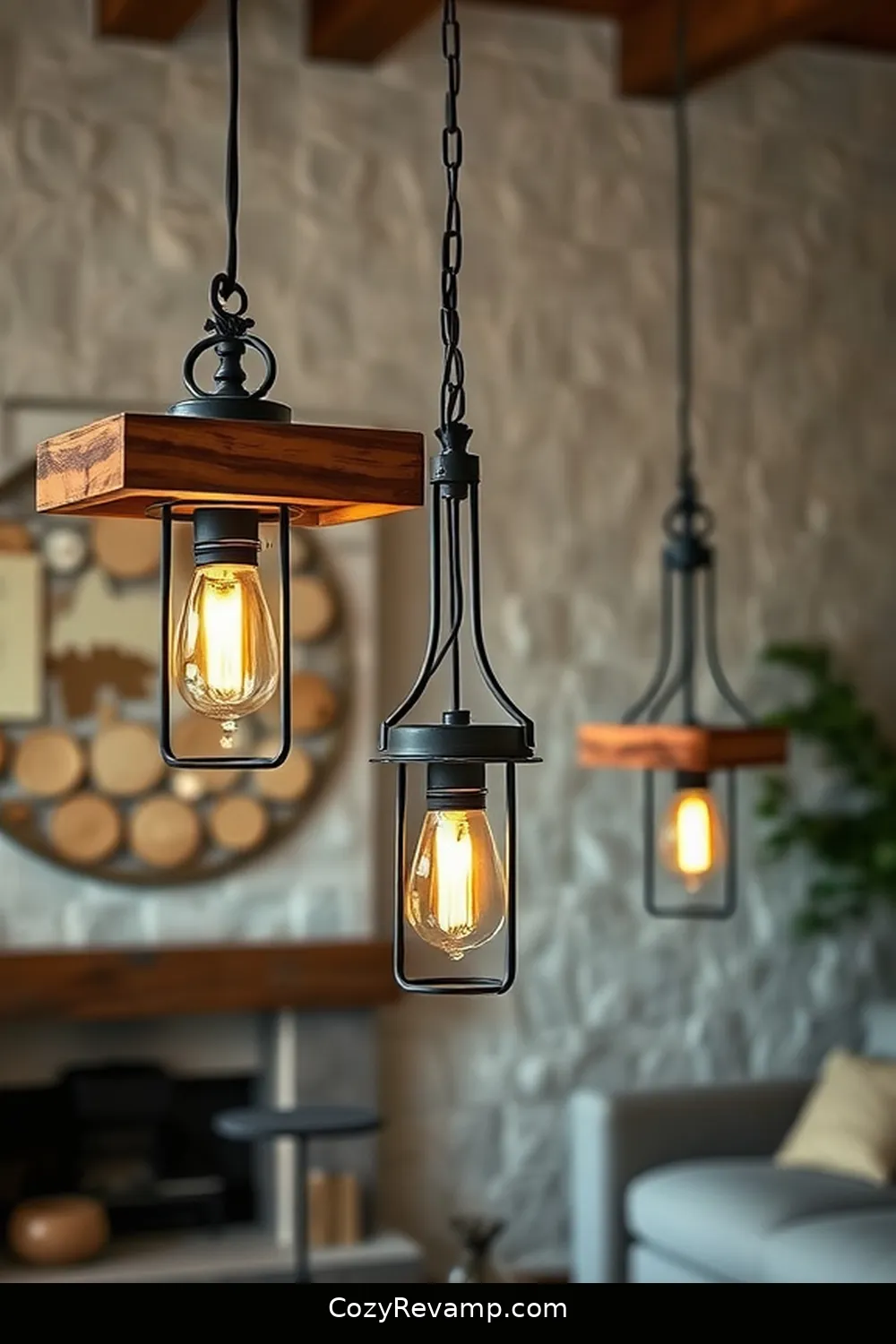 18 Essential Materials for Rustic Living Rooms With Solar-Powered Lights 17 Rustic Lighting Fixtures for 18 Essential Materials for Rustic Living Rooms With Solar-Powered Lights