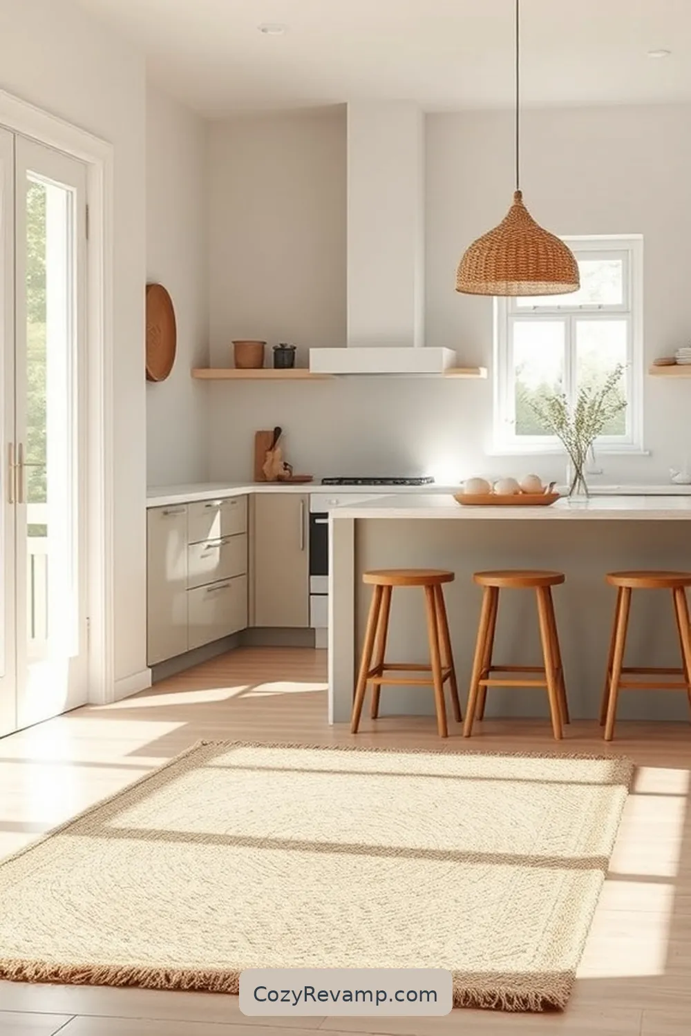 Jute Rugs for 18 Essential Materials for a Minimalist Kitchen With Natural Fibers