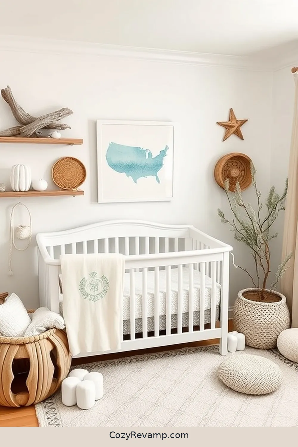 18 Essential Tips for Designing a Coastal Nursery With Recycled Wood Material 6 Use Driftwood Accents for 18 Essential Tips for Designing a Coastal Nursery With Recycled Wood Material