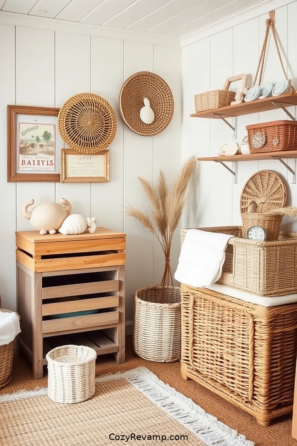 18 Essential Tips for Designing a Coastal Nursery With Recycled Wood Material 13 Use Vintage Storage Solutions for 18 Essential Tips for Designing a Coastal Nursery With Recycled Wood Material