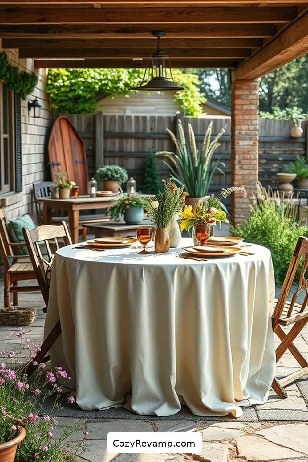 Organic Cotton Tablecloths for 18 Essentials for Rustic Outdoor Patios With Organic Cotton Accents