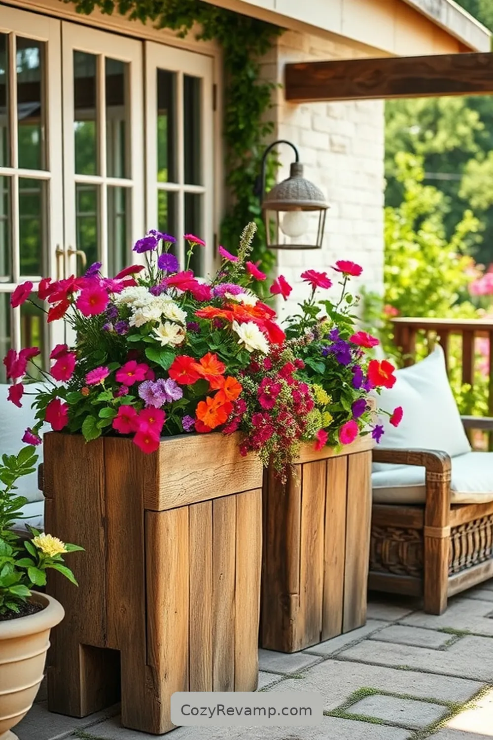 Reclaimed Wood Planters for 18 Essentials for Rustic Outdoor Patios With Organic Cotton Accents