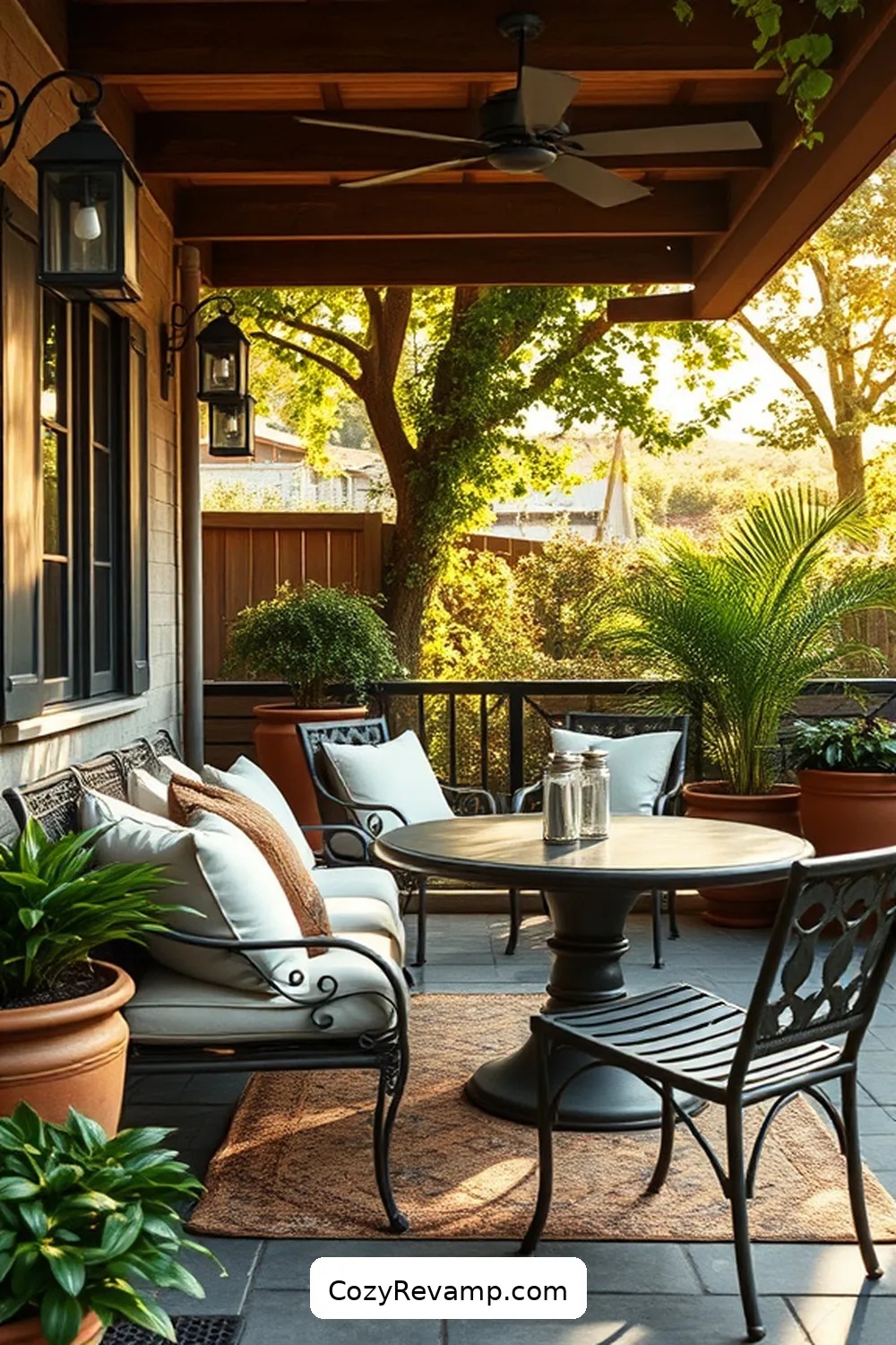 Vintage-Style Metal Accents for 18 Essentials for Rustic Outdoor Patios With Organic Cotton Accents