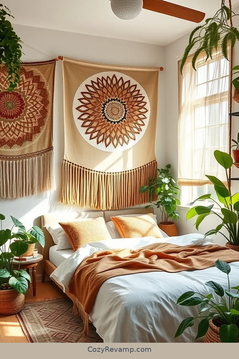 18 Essentials for a Bohemian Bedroom With Organic Cotton Material 7 Boho-Chic Organic Cotton Wall Hangings for 18 Essentials for a Bohemian Bedroom With Organic Cotton Material