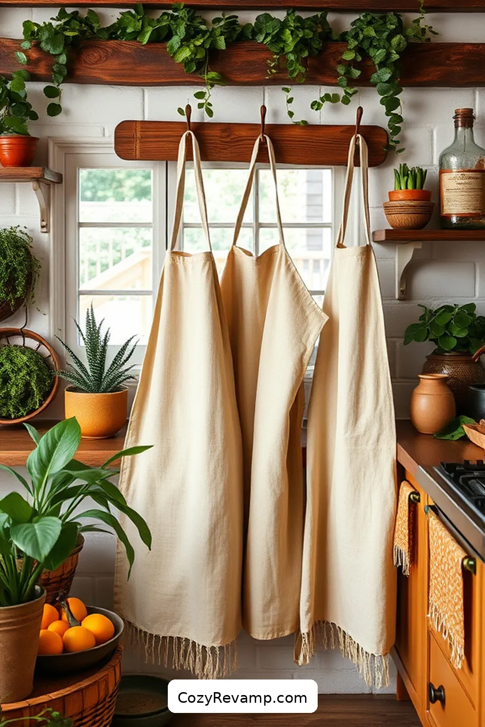 18 Essentials for a Bohemian Kitchen With Organic Cotton Material 4 Add Organic Cotton Aprons for 18 Essentials for a Bohemian Kitchen With Organic Cotton Material