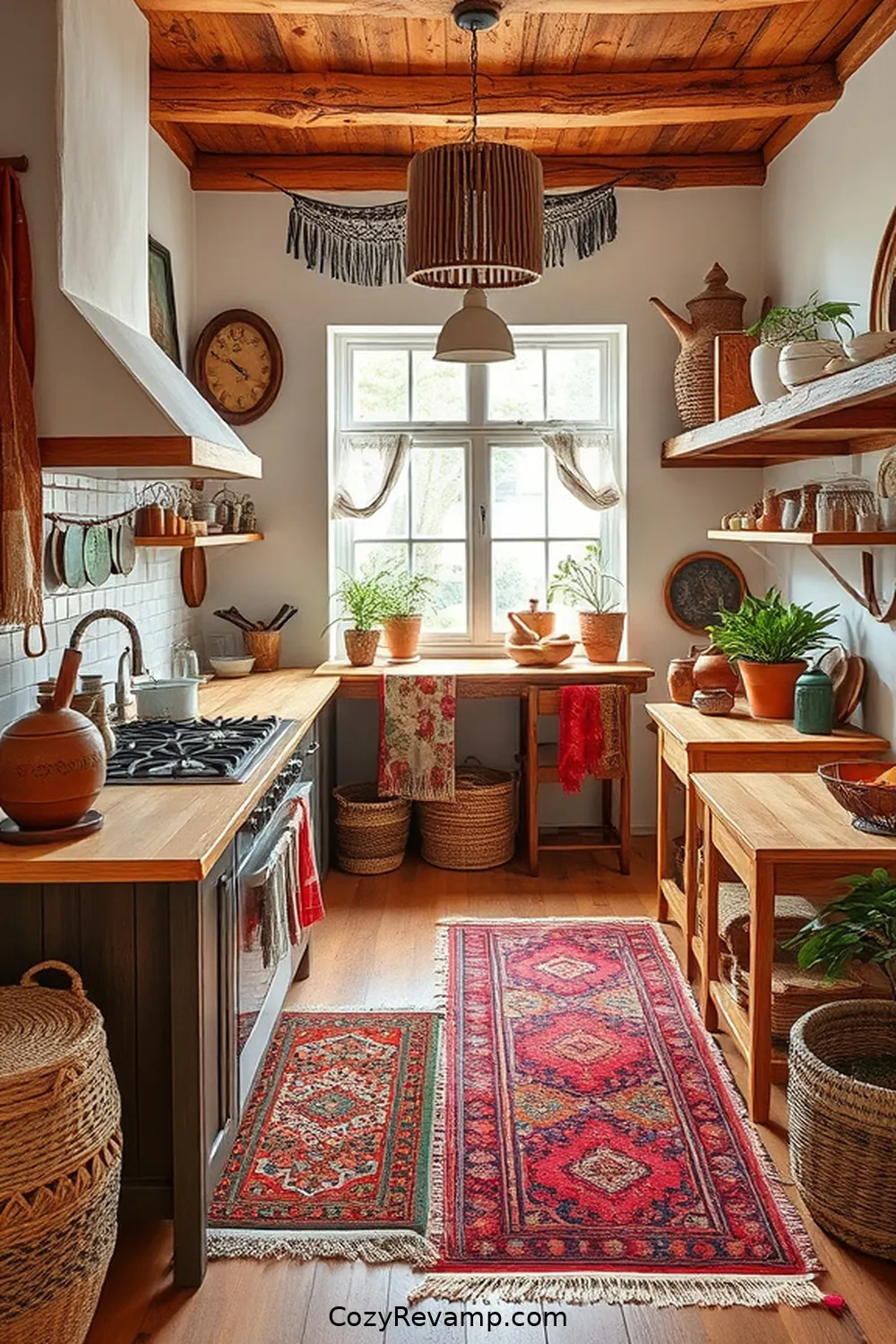 18 Essentials for a Bohemian Kitchen With Organic Cotton Material 9 Decorate With Colorful Rugs for 18 Essentials for a Bohemian Kitchen With Organic Cotton Material
