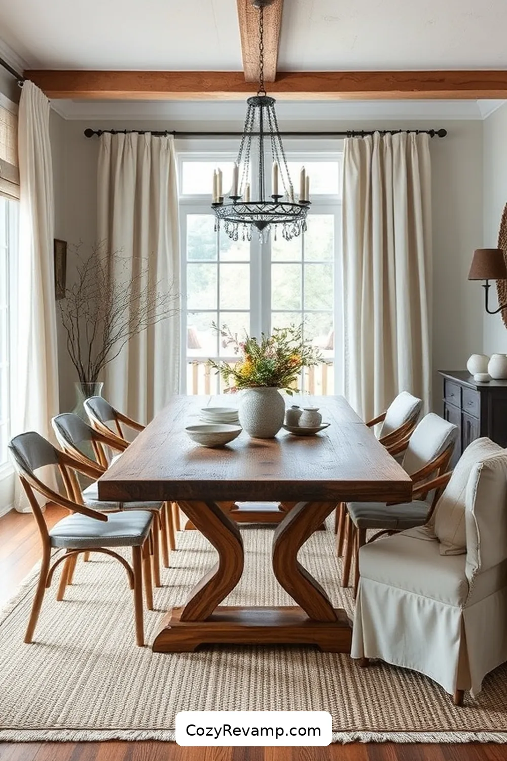 18 Inspiring Ideas for a Modern Farmhouse Dining Room Featuring Reclaimed Materials 16 Layered Textures With Reclaimed Materials for 18 Inspiring Ideas for a Modern Farmhouse Dining Room Featuring Reclaimed Materials