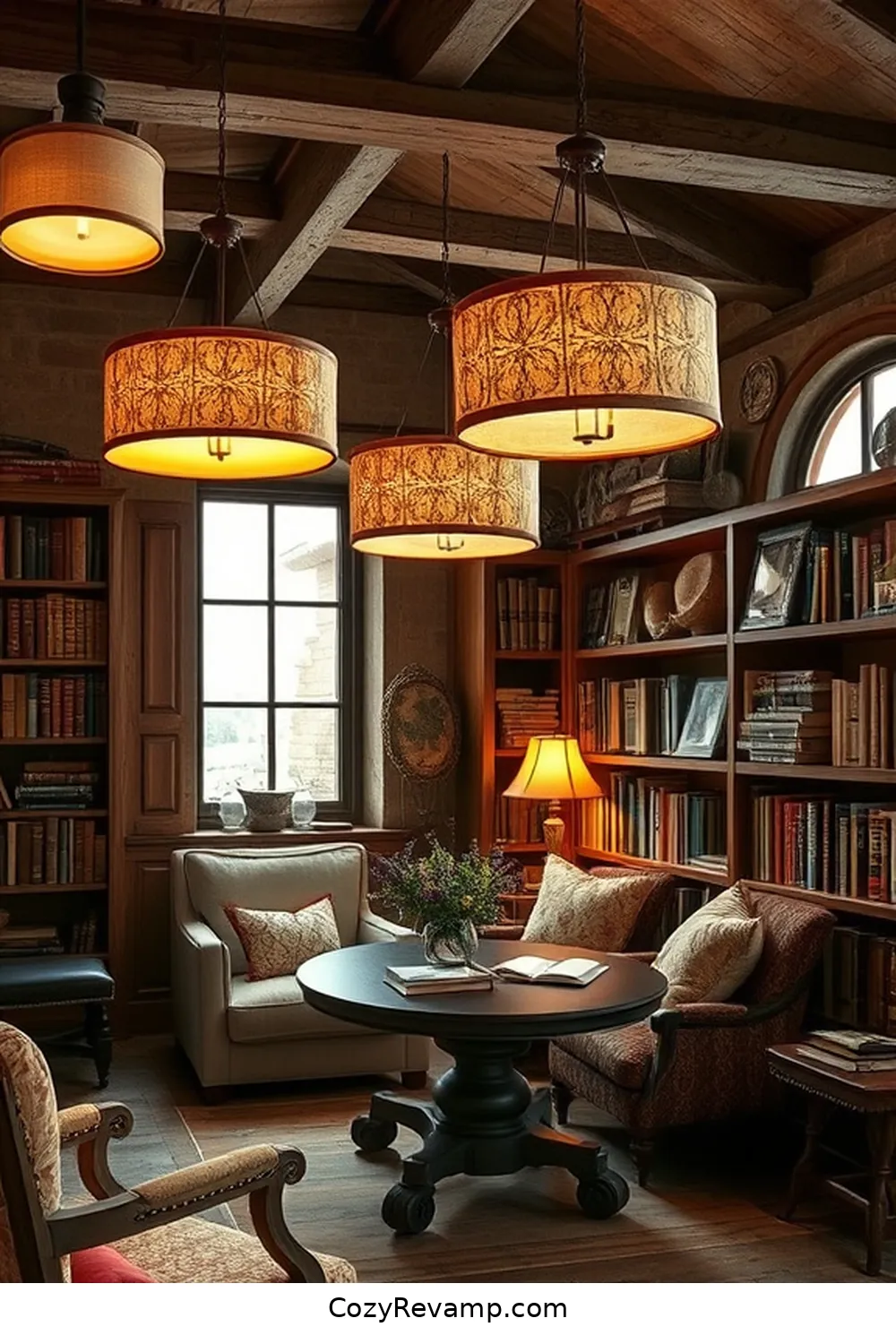 Fabric-Based Lighting Fixtures for 18 Inspiring Ideas for a Rustic Library With Upcycled Fabric Material