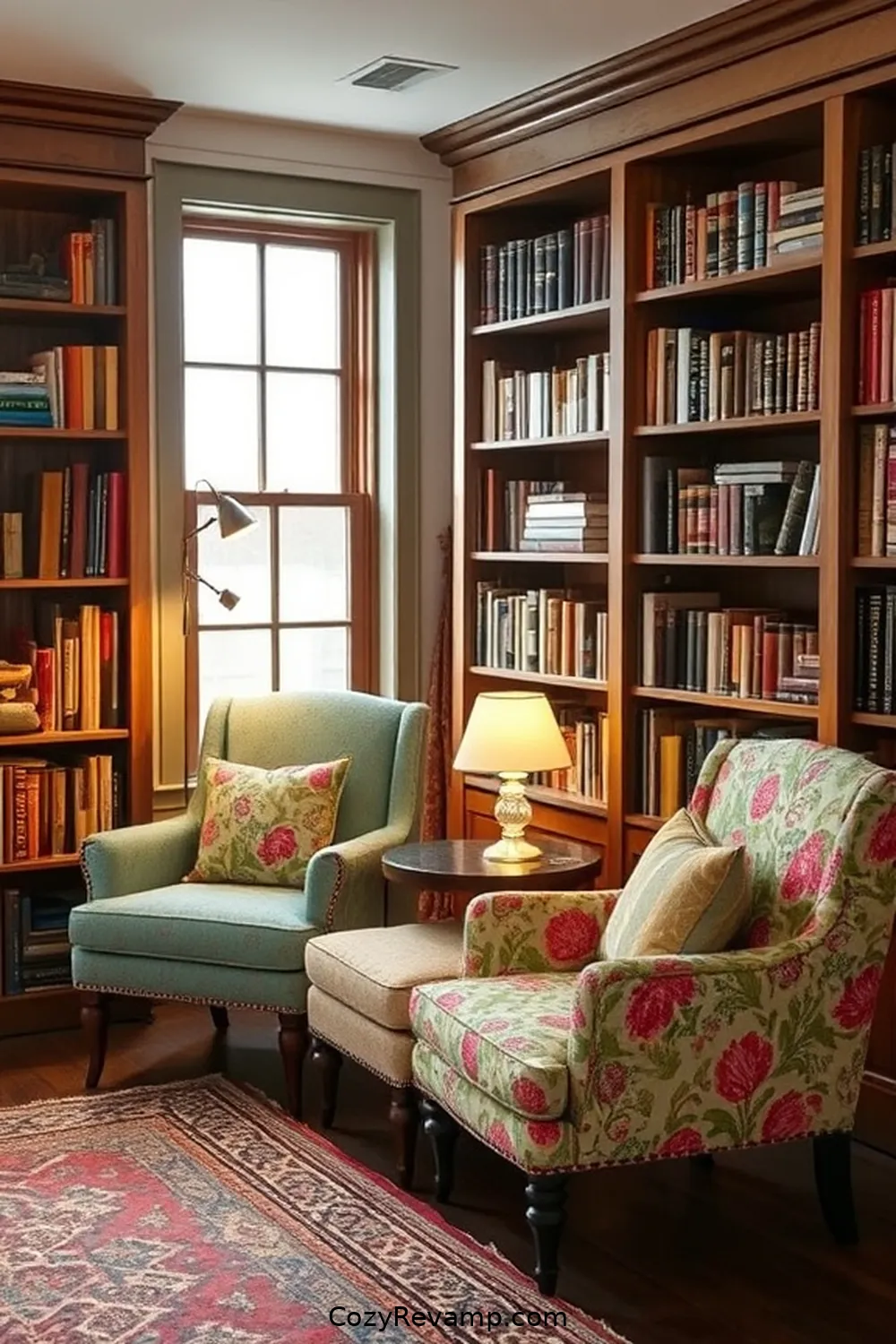 Reupholstered Thrift Store Finds for 18 Inspiring Ideas for a Rustic Library With Upcycled Fabric Material