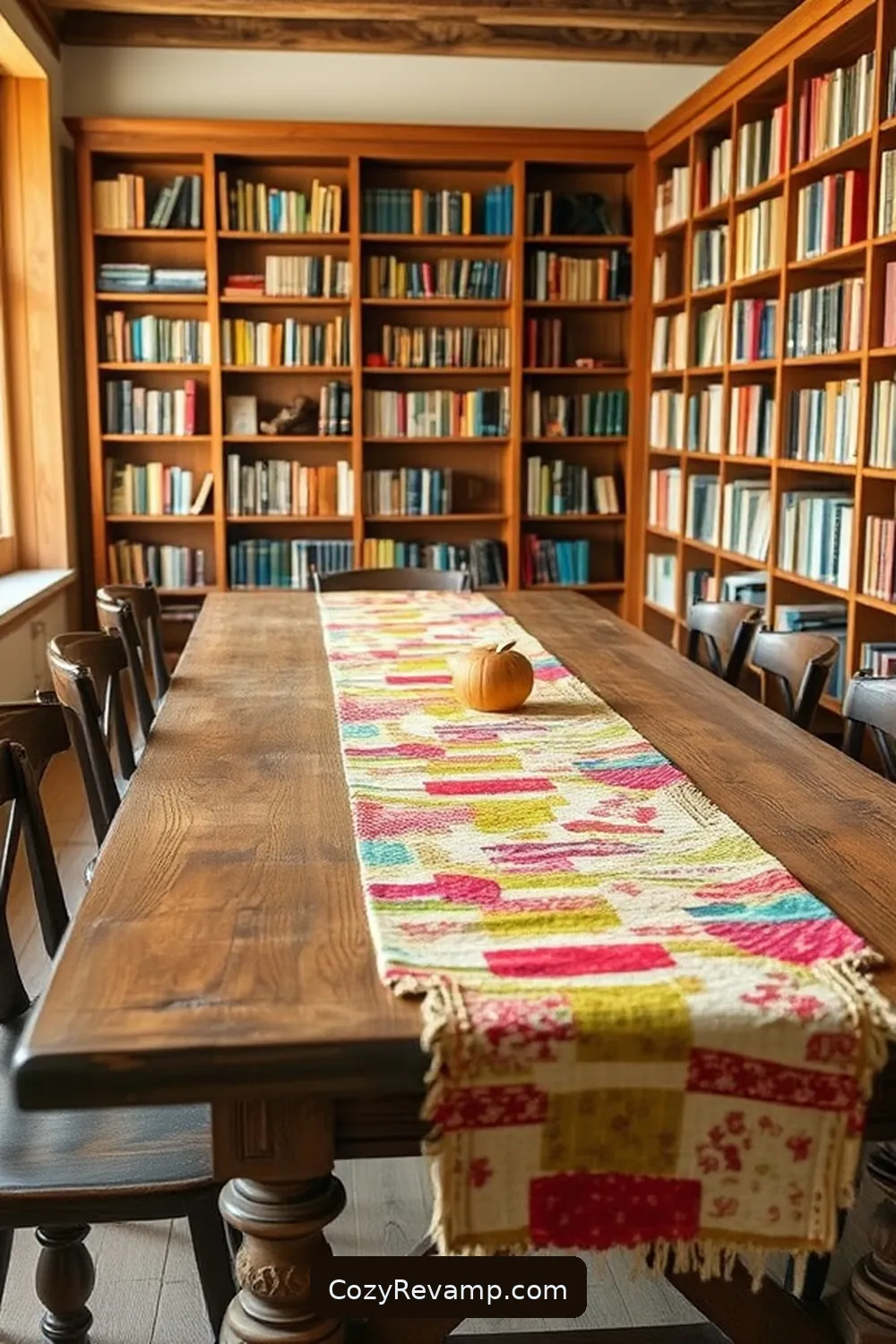 Upcycled Fabric Table Runners for 18 Inspiring Ideas for a Rustic Library With Upcycled Fabric Material
