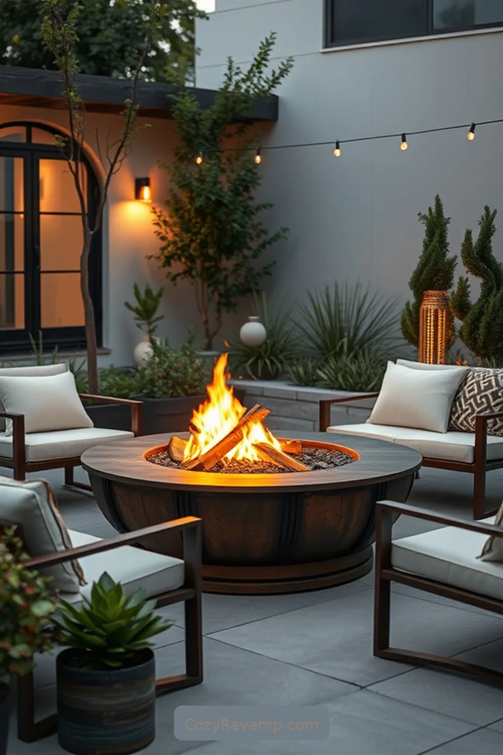18 Inspiring Minimalist Outdoor Patio Ideas With Reclaimed Materials 9 Reclaimed Metal Fire Pit for 18 Inspiring Minimalist Outdoor Patio Ideas With Reclaimed Materials