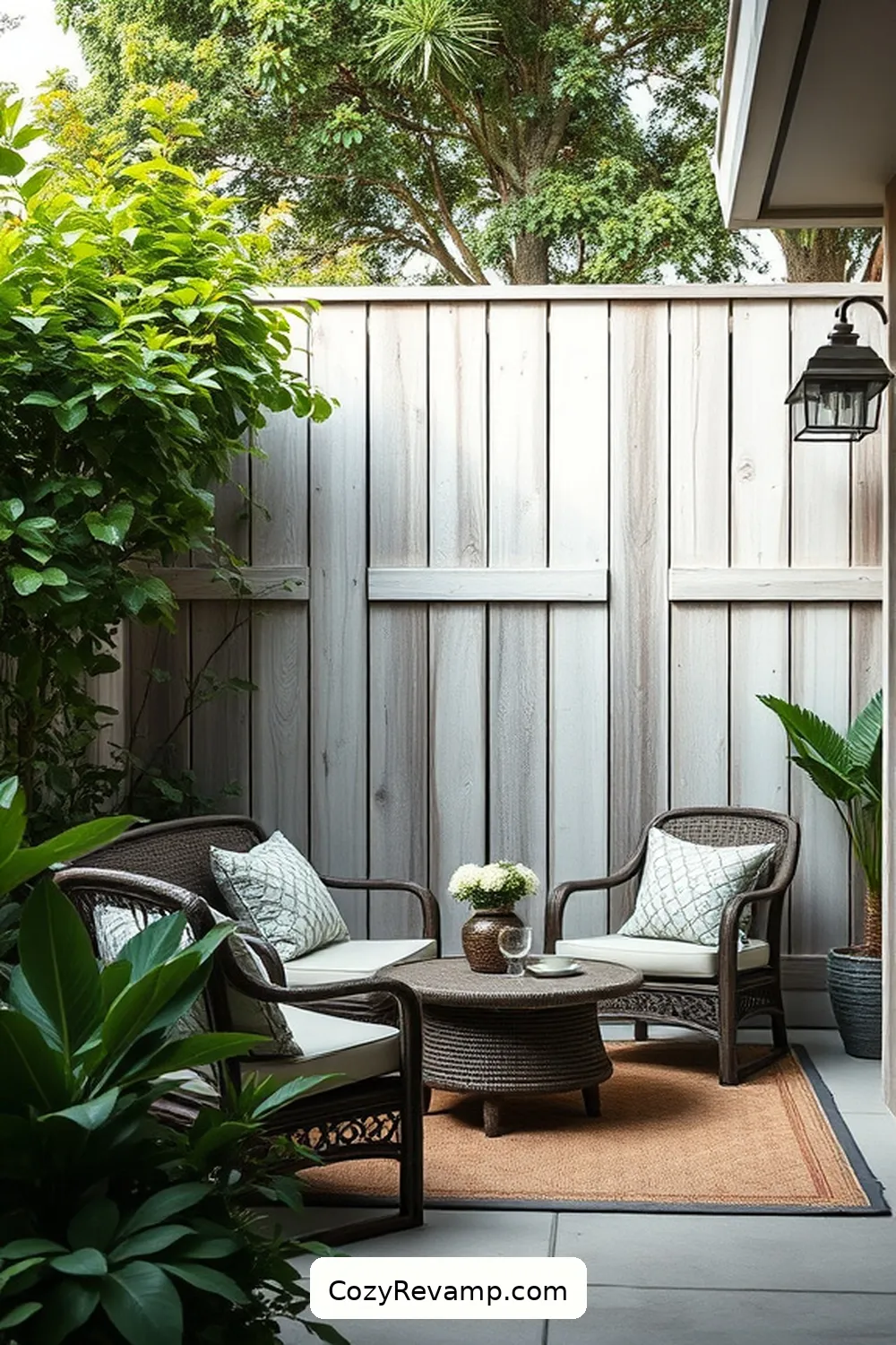 18 Inspiring Minimalist Outdoor Patio Ideas With Reclaimed Materials 17 Weathered Fence Panel Privacy Screen for 18 Inspiring Minimalist Outdoor Patio Ideas With Reclaimed Materials