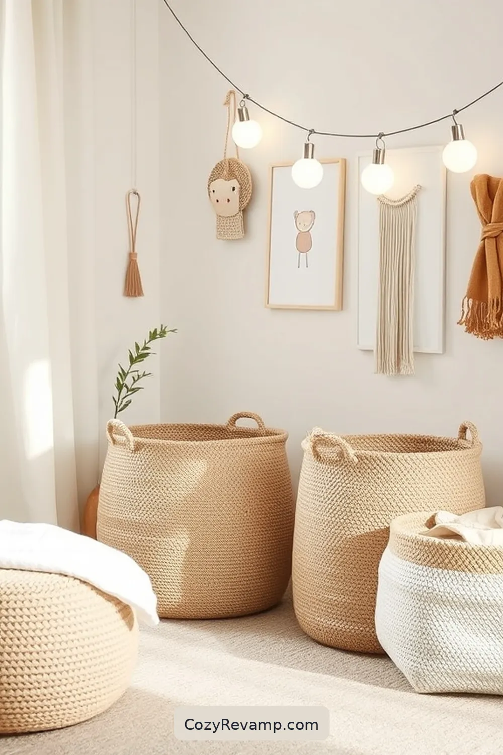 18 Must-Have Materials for a Scandinavian Nursery With Solar-Powered Lights 10 Jute Storage Baskets for 18 Must-Have Materials for a Scandinavian Nursery With Solar-Powered Lights