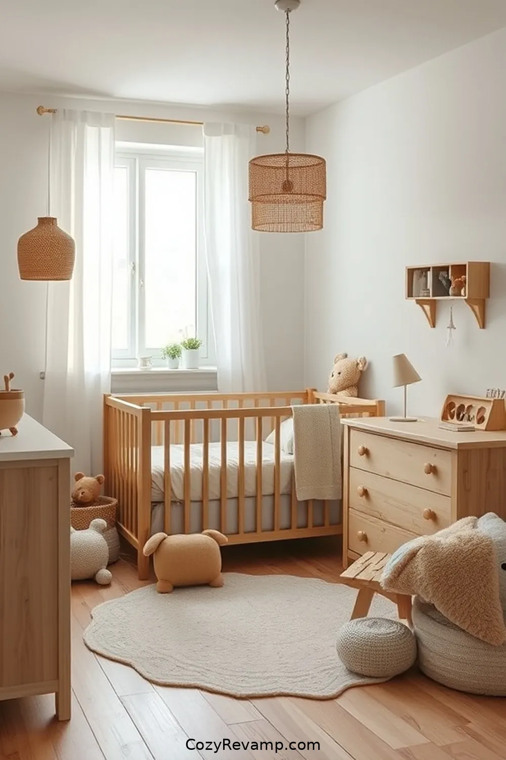 18 Must-Have Materials for a Scandinavian Nursery With Solar-Powered Lights 2 Natural Wood Furniture for 18 Must-Have Materials for a Scandinavian Nursery With Solar-Powered Lights