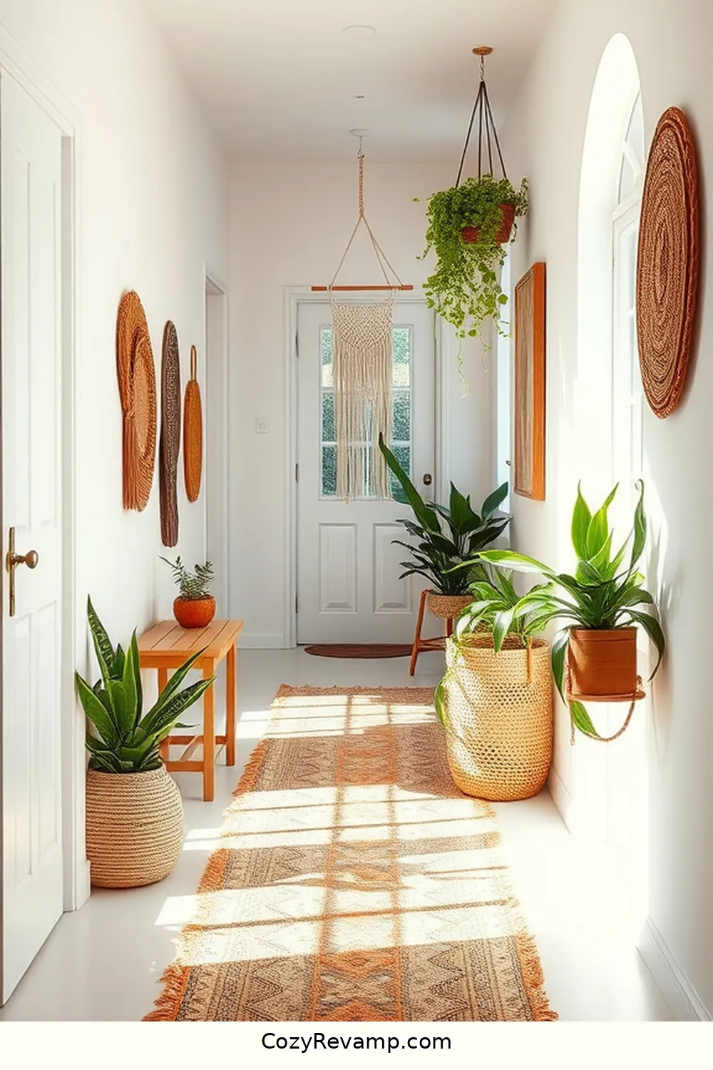 18 Stunning Bohemian Hallway Ideas Featuring Natural Fibers 18 17. Upcycled Materials for an Eco-Conscious Approach for 18 Stunning Bohemian Hallway Ideas Featuring Natural Fibers