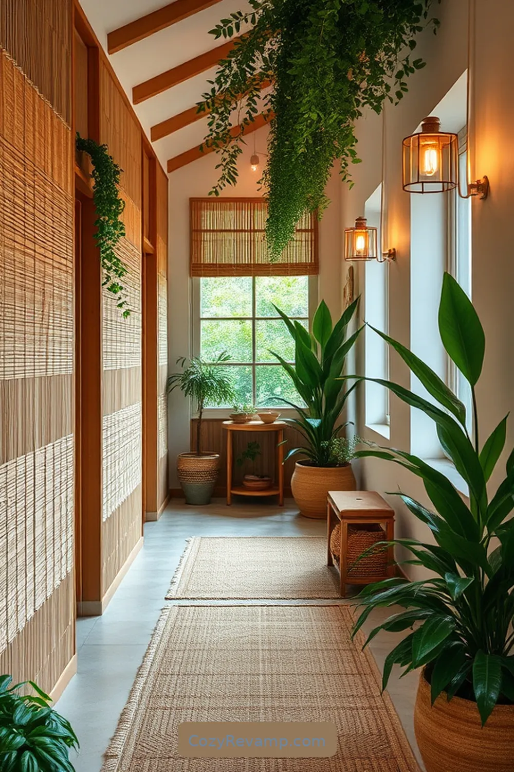 18 Stunning Bohemian Hallway Ideas Featuring Natural Fibers 5 4. Bamboo Wall Panels for an Eco-Friendly Touch for 18 Stunning Bohemian Hallway Ideas Featuring Natural Fibers