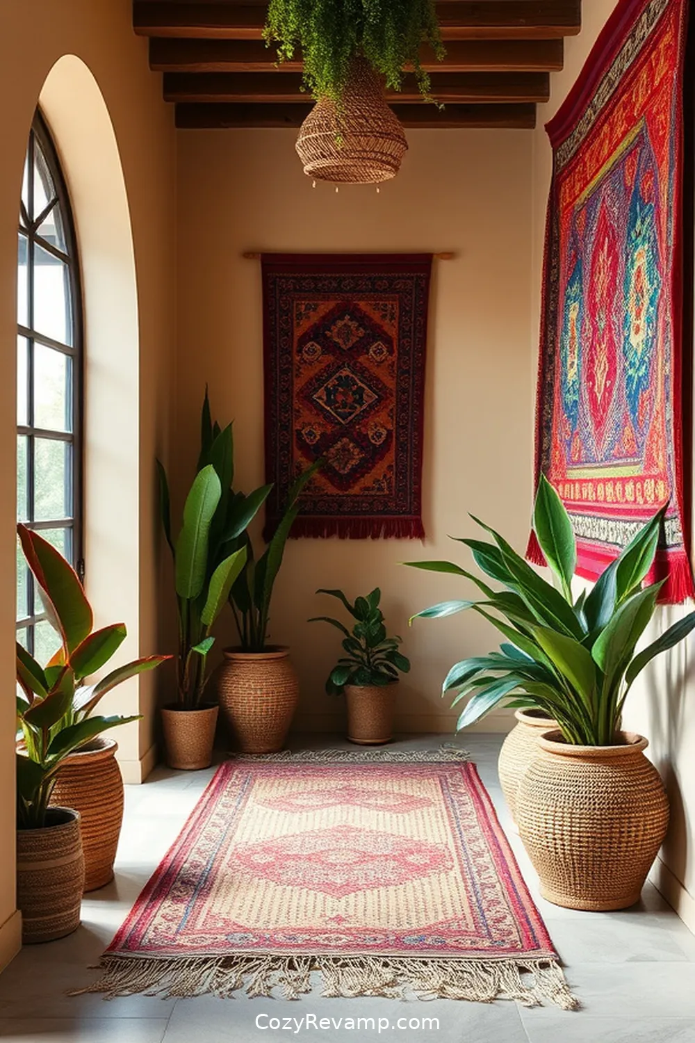 18 Stunning Bohemian Hallway Ideas Featuring Natural Fibers 7 6. Handwoven Wall Tapestries as Focal Points for 18 Stunning Bohemian Hallway Ideas Featuring Natural Fibers