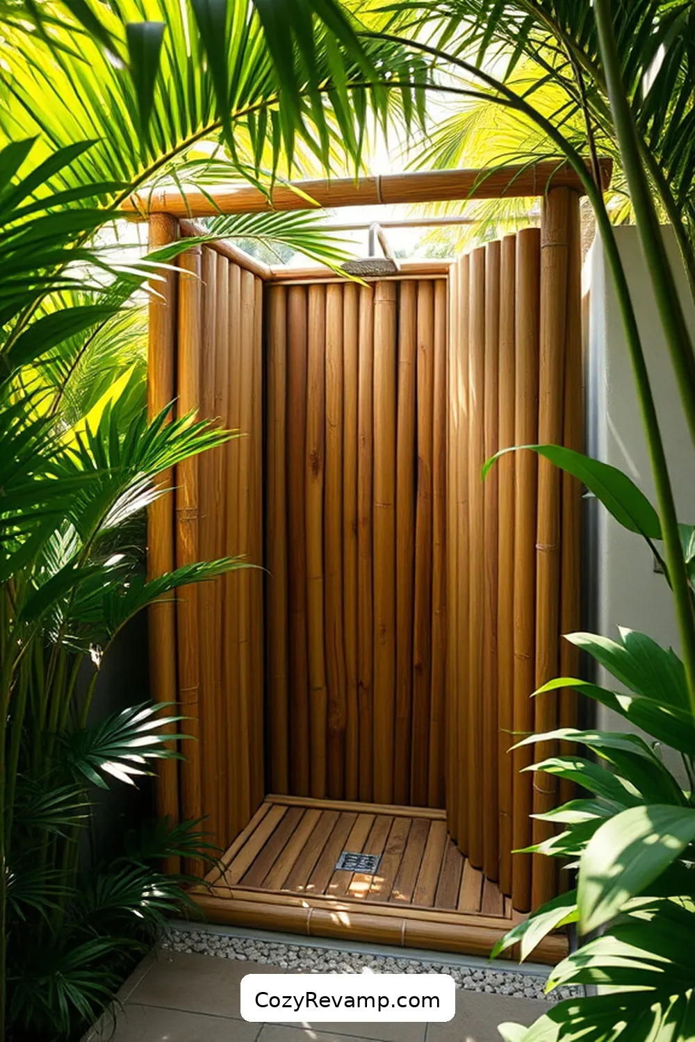 18 Stunning Coastal Entryways Featuring Bamboo Materials 19 Bamboo Outdoor Showers: Refreshing Entryway Appeal for 18 Stunning Coastal Entryways Featuring Bamboo Materials