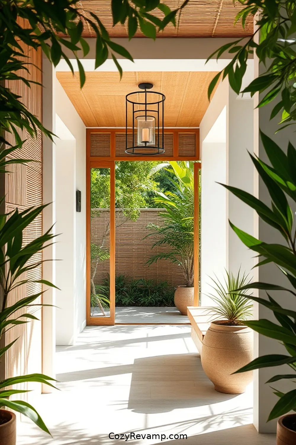 18 Stunning Coastal Entryways Featuring Bamboo Materials 3 Bamboo Paneling: Modern Coastal Charm for 18 Stunning Coastal Entryways Featuring Bamboo Materials