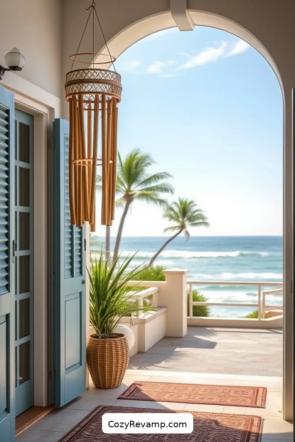 18 Stunning Coastal Entryways Featuring Bamboo Materials 18 Bamboo Wind Chimes: Melodic Coastal Vibes for 18 Stunning Coastal Entryways Featuring Bamboo Materials