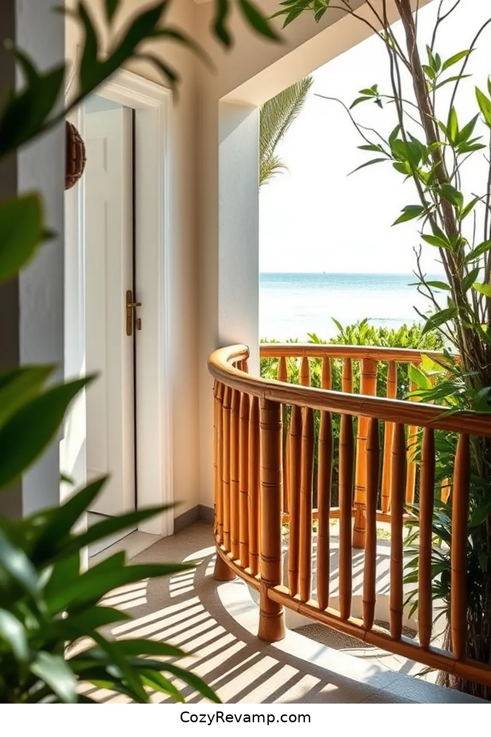 18 Stunning Coastal Entryways Featuring Bamboo Materials 4 Rustic Bamboo Railings: Natural Touch for 18 Stunning Coastal Entryways Featuring Bamboo Materials