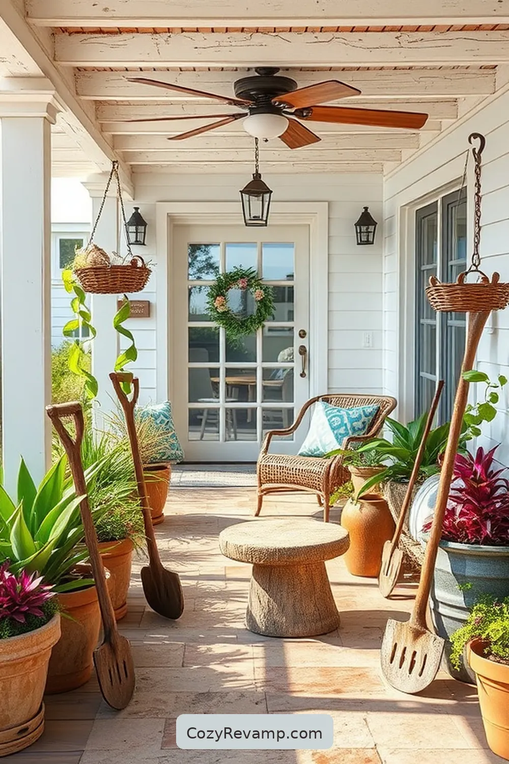 18 Stunning Ideas for a Coastal Outdoor Patio With Reclaimed Materials 10 Antique Garden Tools: Quirky Decor for 18 Stunning Ideas for a Coastal Outdoor Patio With Reclaimed Materials