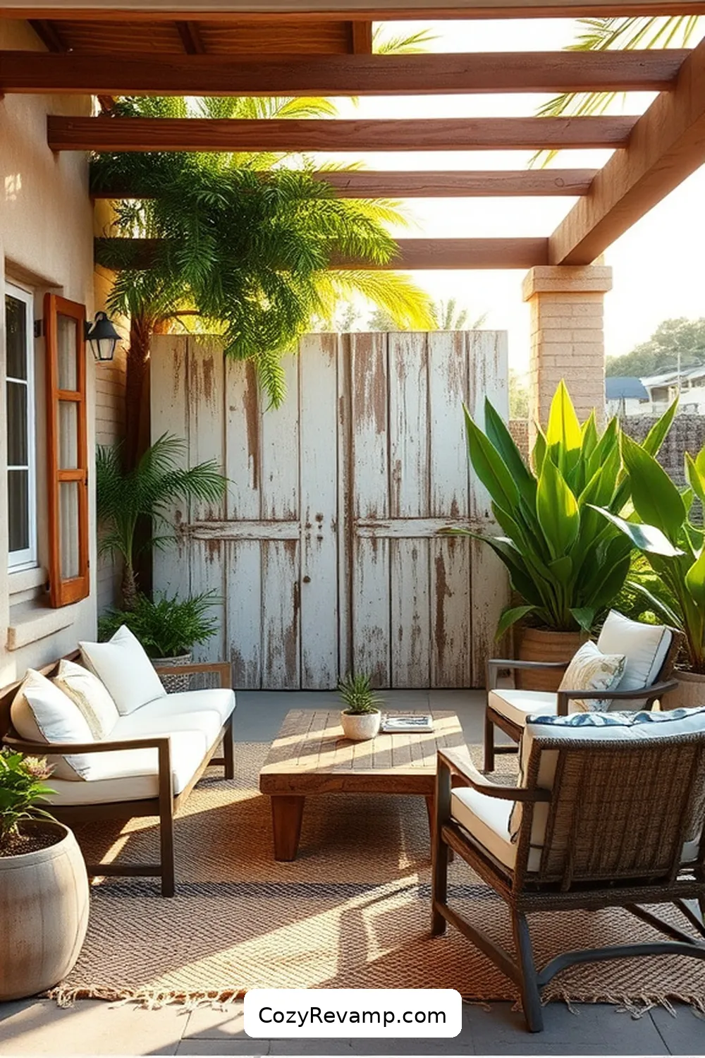 18 Stunning Ideas for a Coastal Outdoor Patio With Reclaimed Materials 15 Old Doors as Outdoor Dividers: Creative Spaces for 18 Stunning Ideas for a Coastal Outdoor Patio With Reclaimed Materials