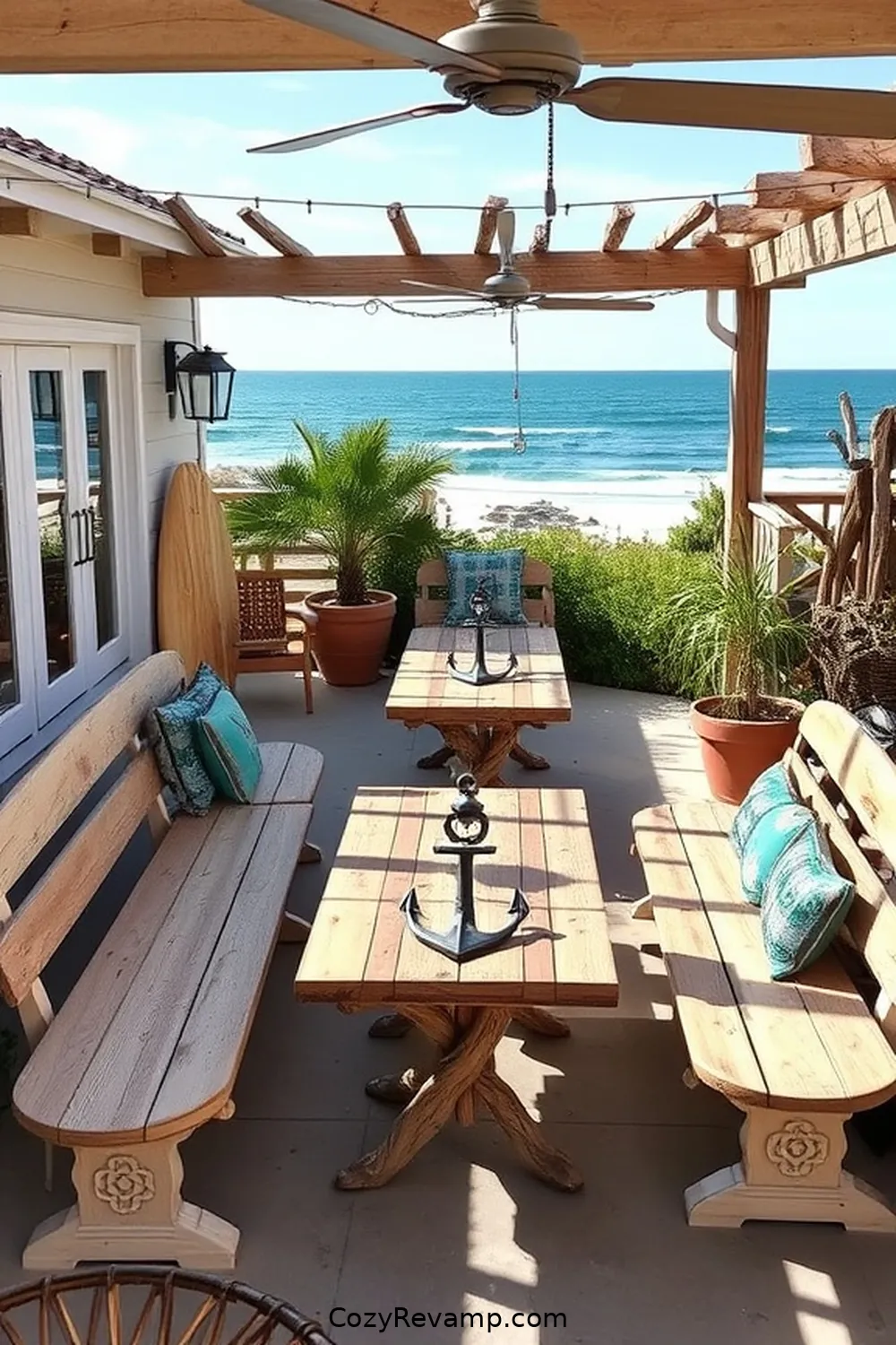 18 Stunning Ideas for a Coastal Outdoor Patio With Reclaimed Materials 5 Salvaged Boat Parts: Nautical Accents for 18 Stunning Ideas for a Coastal Outdoor Patio With Reclaimed Materials