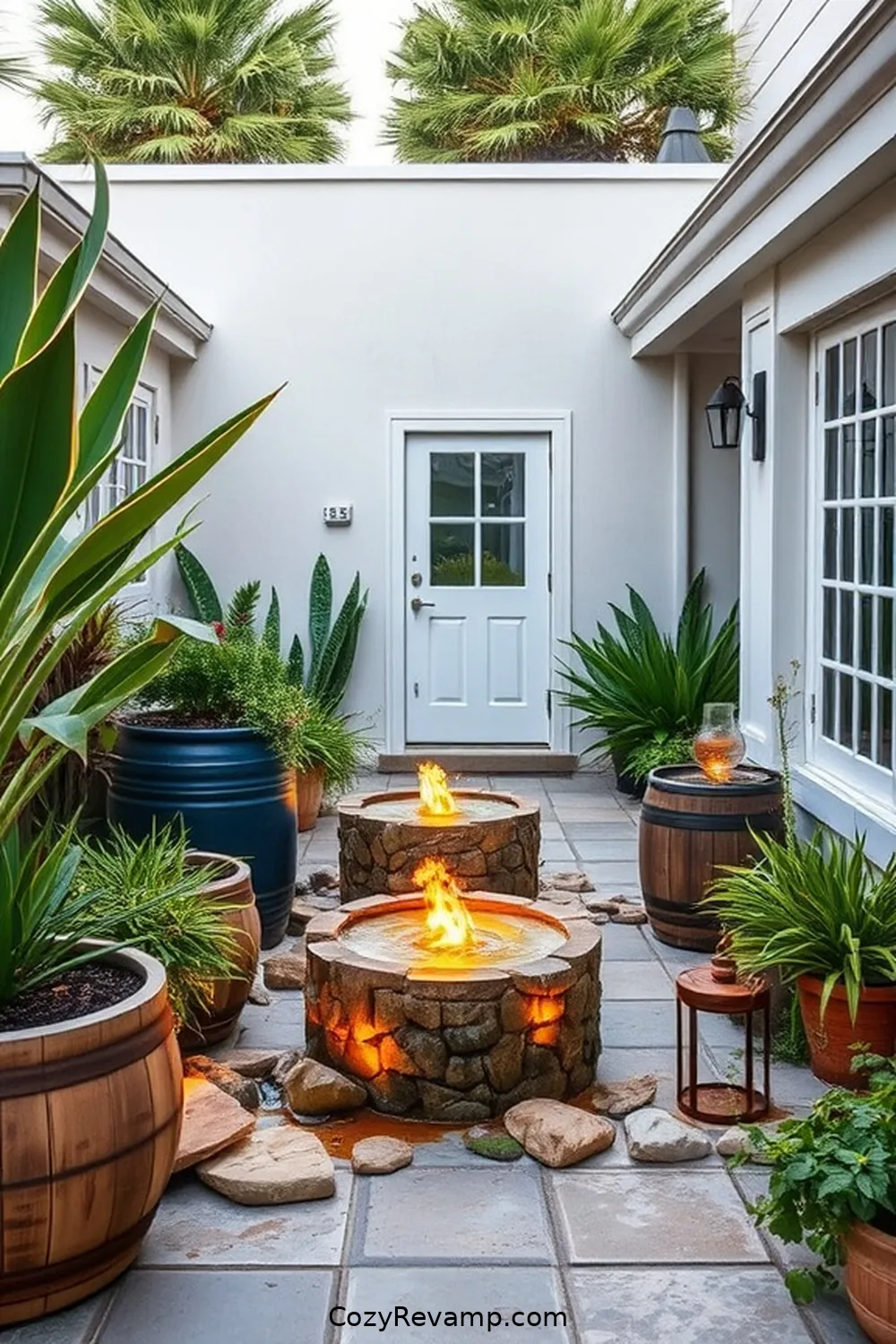 18 Stunning Ideas for a Coastal Outdoor Patio With Reclaimed Materials 17 Upcycled Rain Barrels: Sustainable Water Features for 18 Stunning Ideas for a Coastal Outdoor Patio With Reclaimed Materials