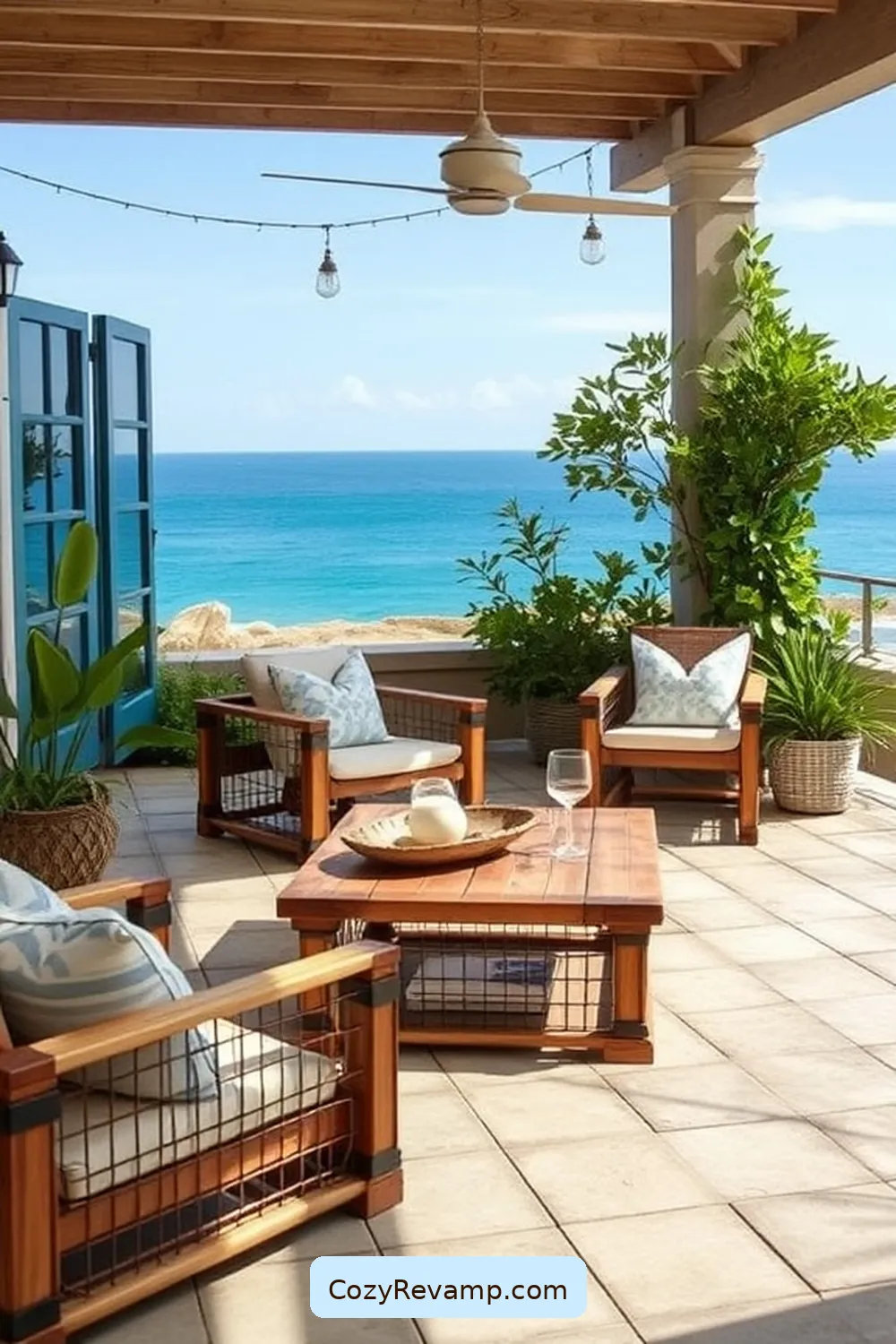 18 Stunning Ideas for a Coastal Outdoor Patio With Reclaimed Materials 12 Vintage Lobster Traps: Functional Tables for 18 Stunning Ideas for a Coastal Outdoor Patio With Reclaimed Materials