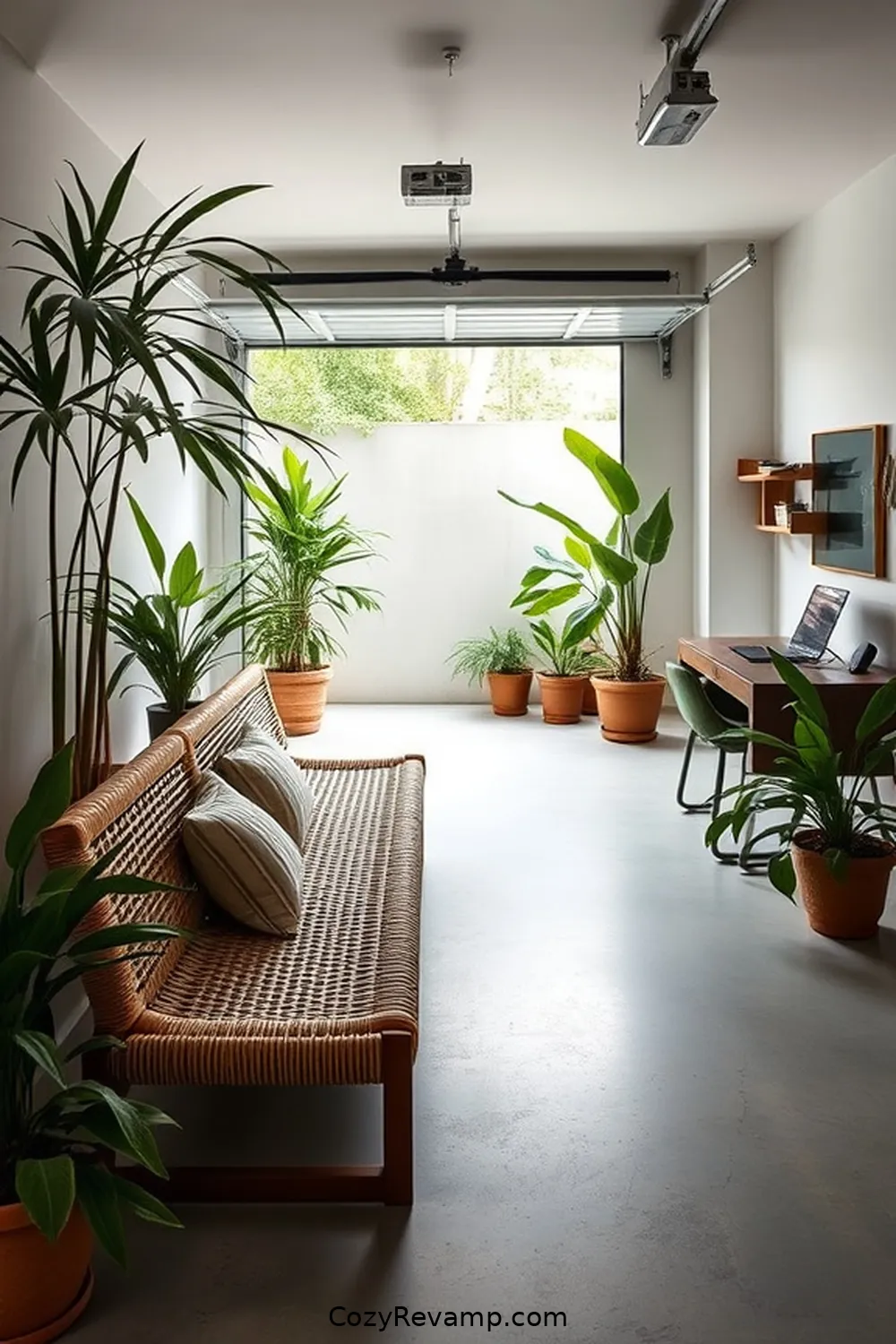 18 Stunning Minimalist Garage Ideas Using Bamboo Material 13 Bamboo Bench Seating for a Functional Workspace for 18 Stunning Minimalist Garage Ideas Using Bamboo Material