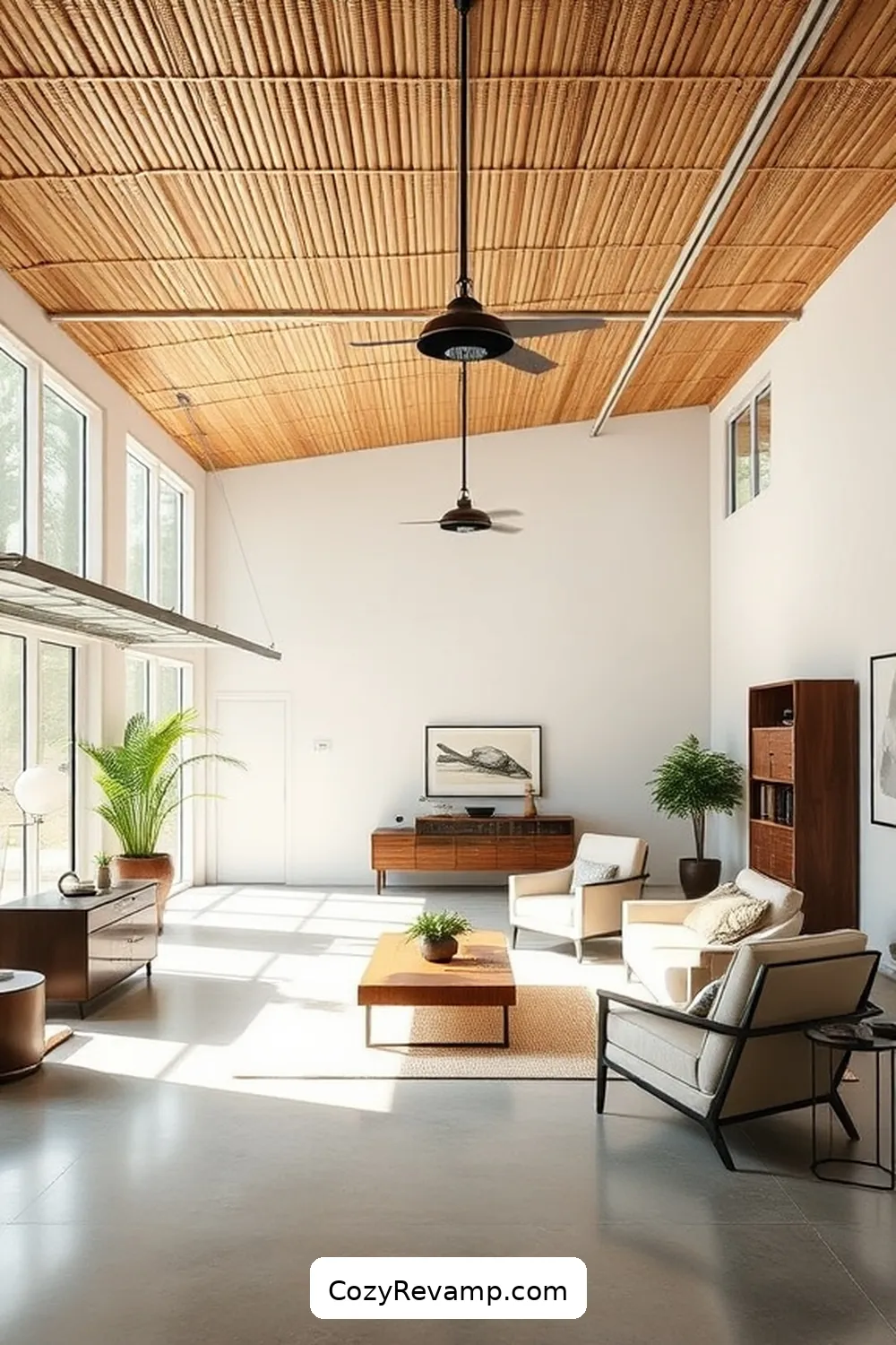 18 Stunning Minimalist Garage Ideas Using Bamboo Material 17 Bamboo Ceiling Beams for Architectural Interest for 18 Stunning Minimalist Garage Ideas Using Bamboo Material