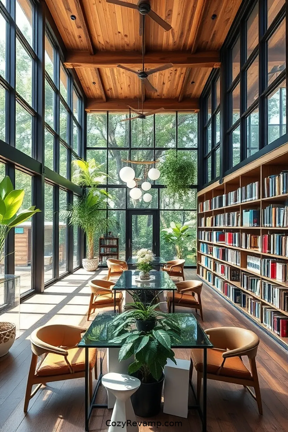 The Adaptive Reuse Library in London for 18 Stunning Minimalist Libraries With Reclaimed Materials