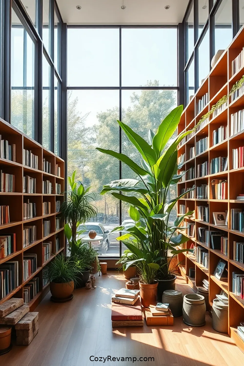 The Contemporary Library in Barcelona for 18 Stunning Minimalist Libraries With Reclaimed Materials