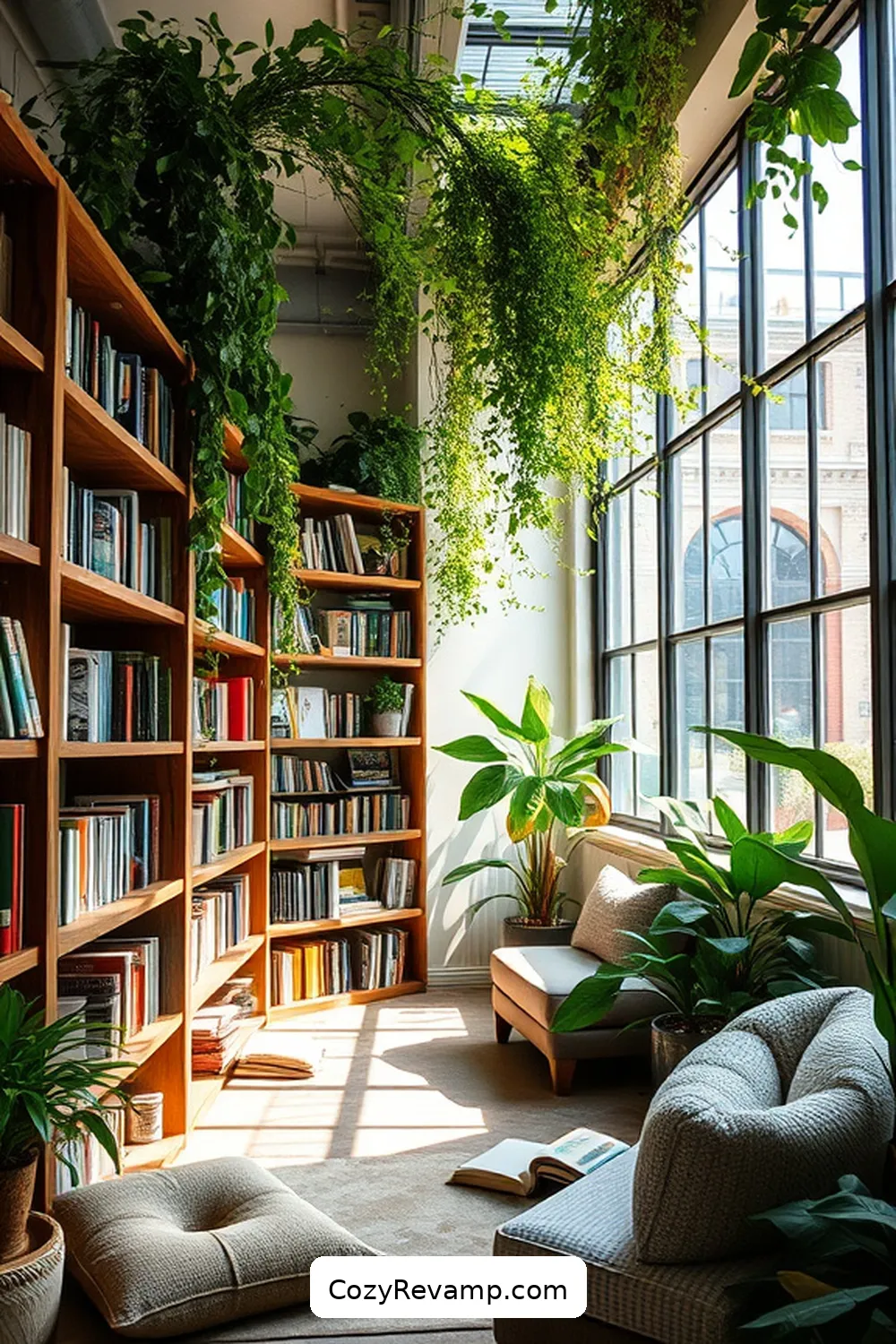 The Urban Oasis Library in New York for 18 Stunning Minimalist Libraries With Reclaimed Materials